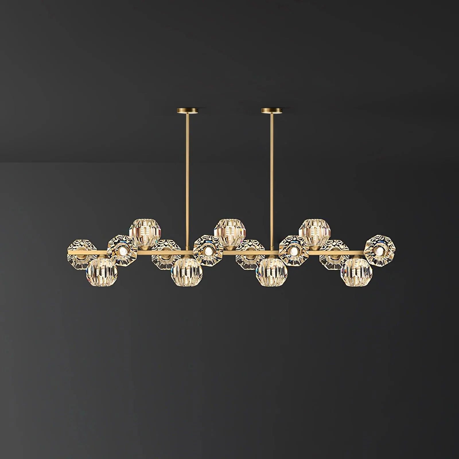 Vavynor Postmodern Luxury Ball Brass Crystal Glass Chandelier - Letslighting