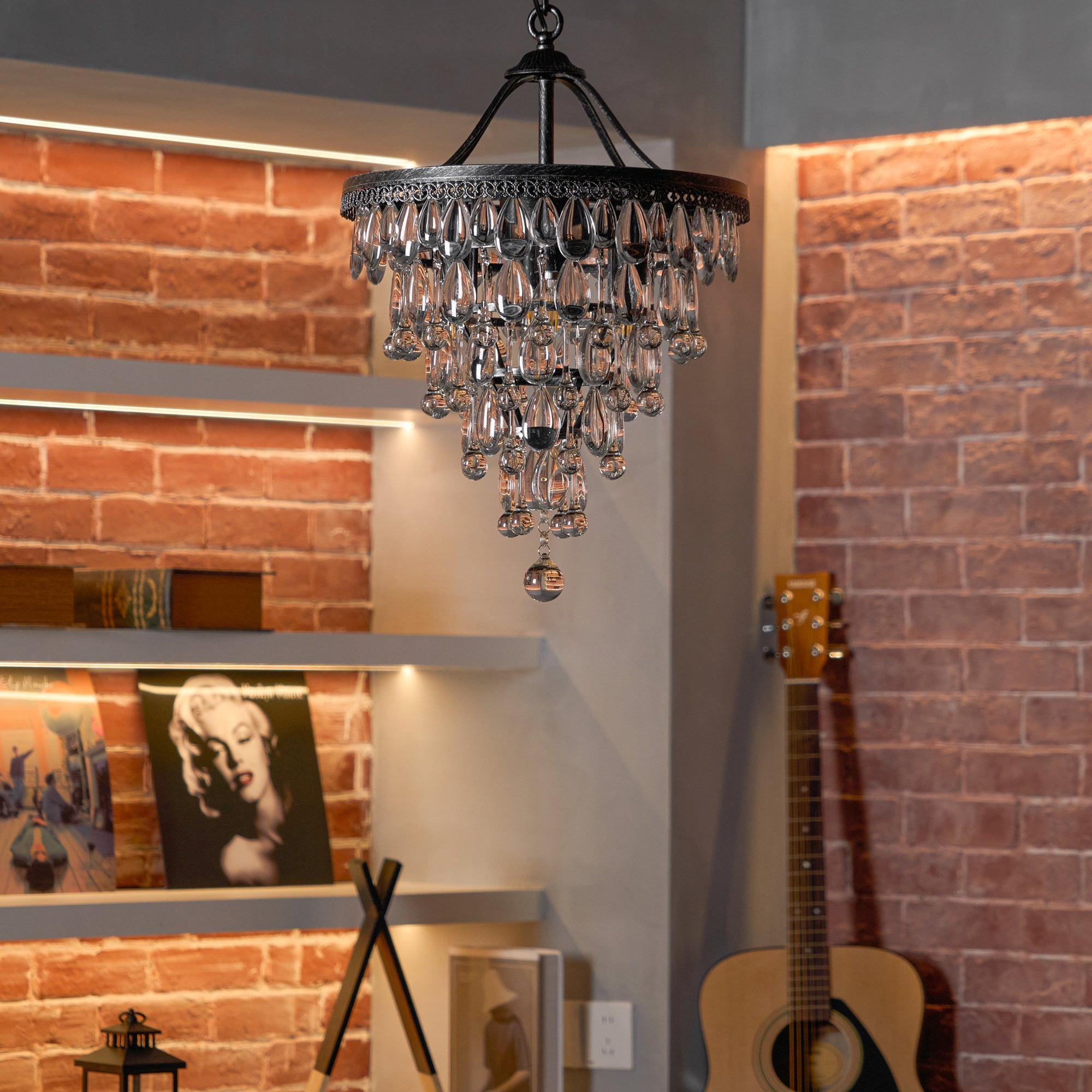 Blink Unique Inverted Pyramid Crystal Chandelier - Letslighting