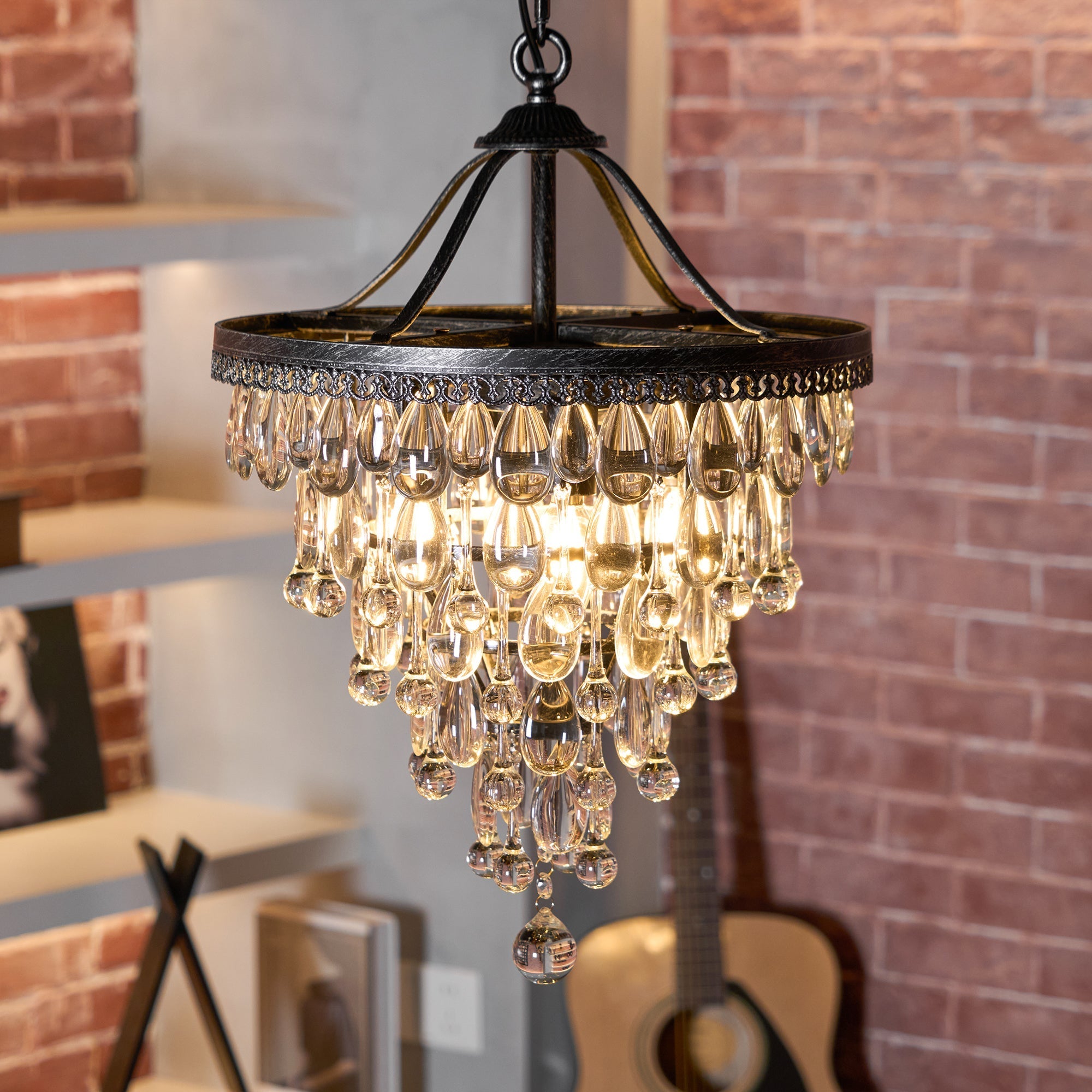 Blink Unique Inverted Pyramid Crystal Chandelier - Letslighting