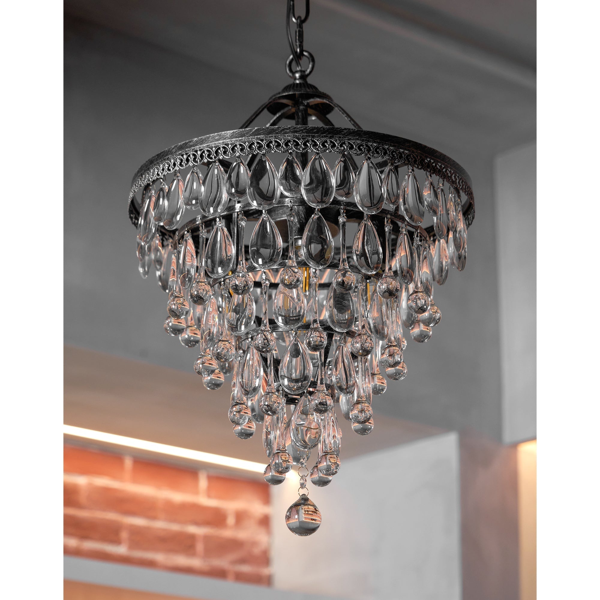 Blink Unique Inverted Pyramid Crystal Chandelier - Letslighting