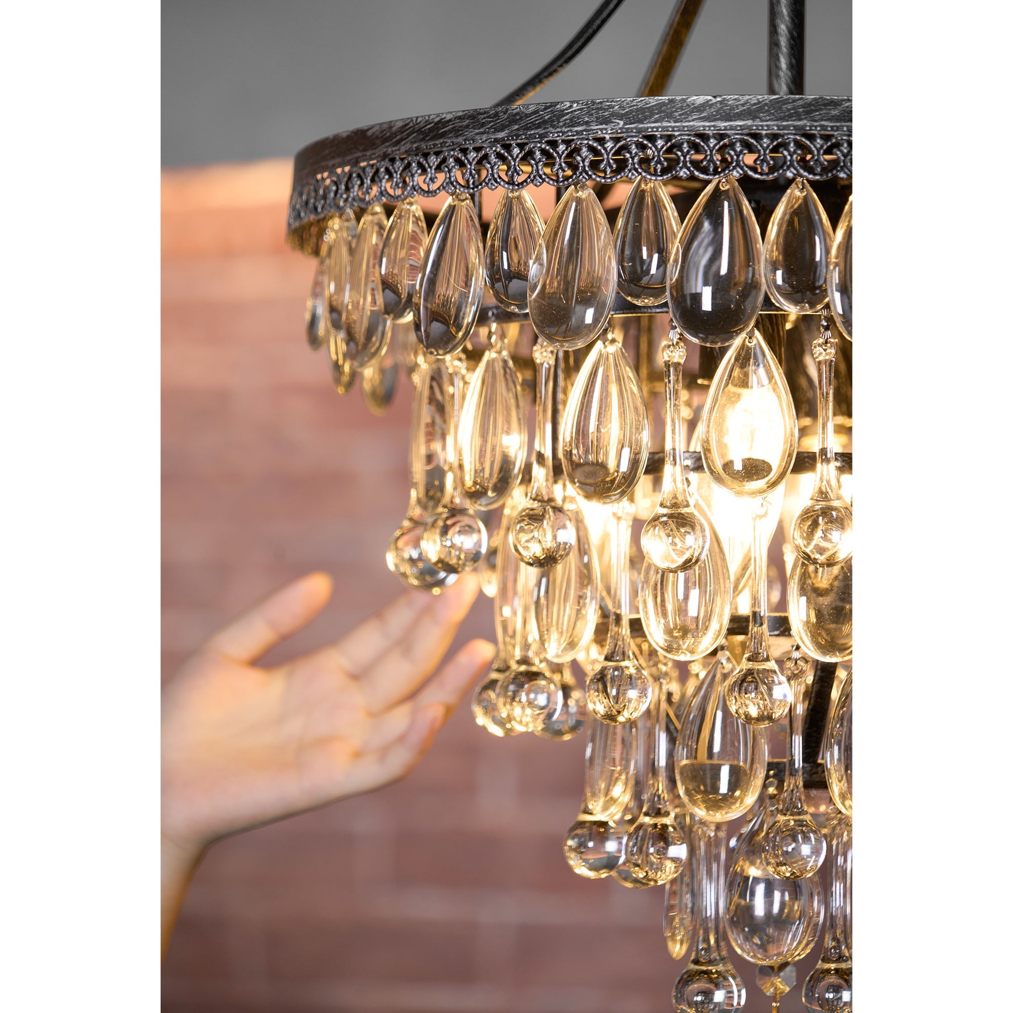 Blink Unique Inverted Pyramid Crystal Chandelier - Letslighting
