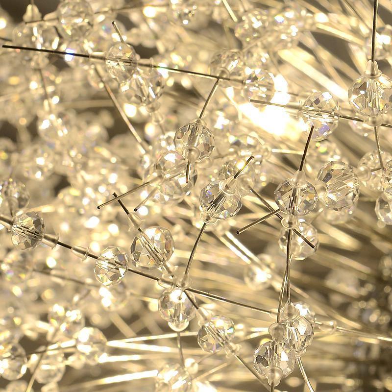 Lustra Chandelier Brass Linear Crystal Branch - Letslighting