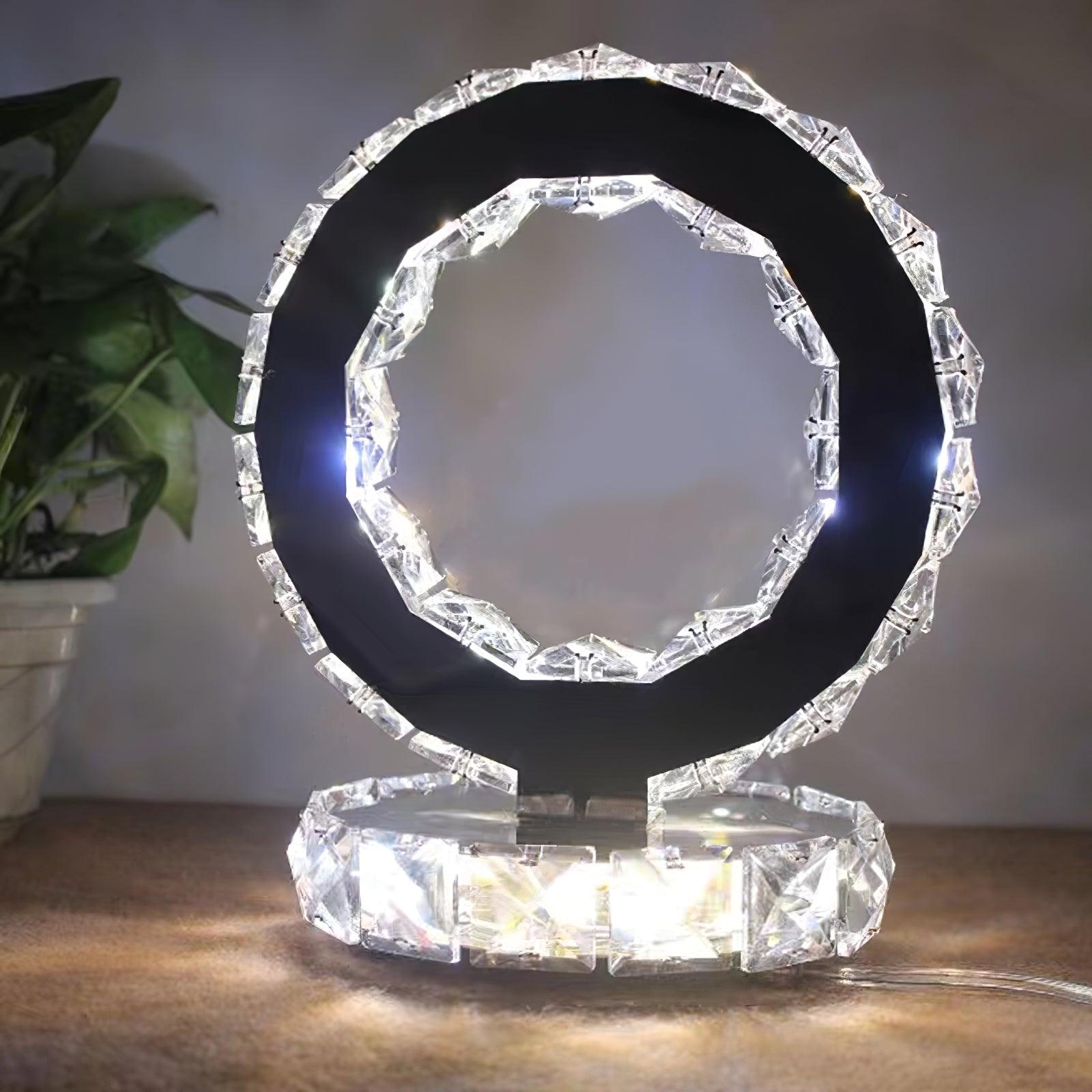 Oriana Crystal Rings Table Lamp - Letslighting