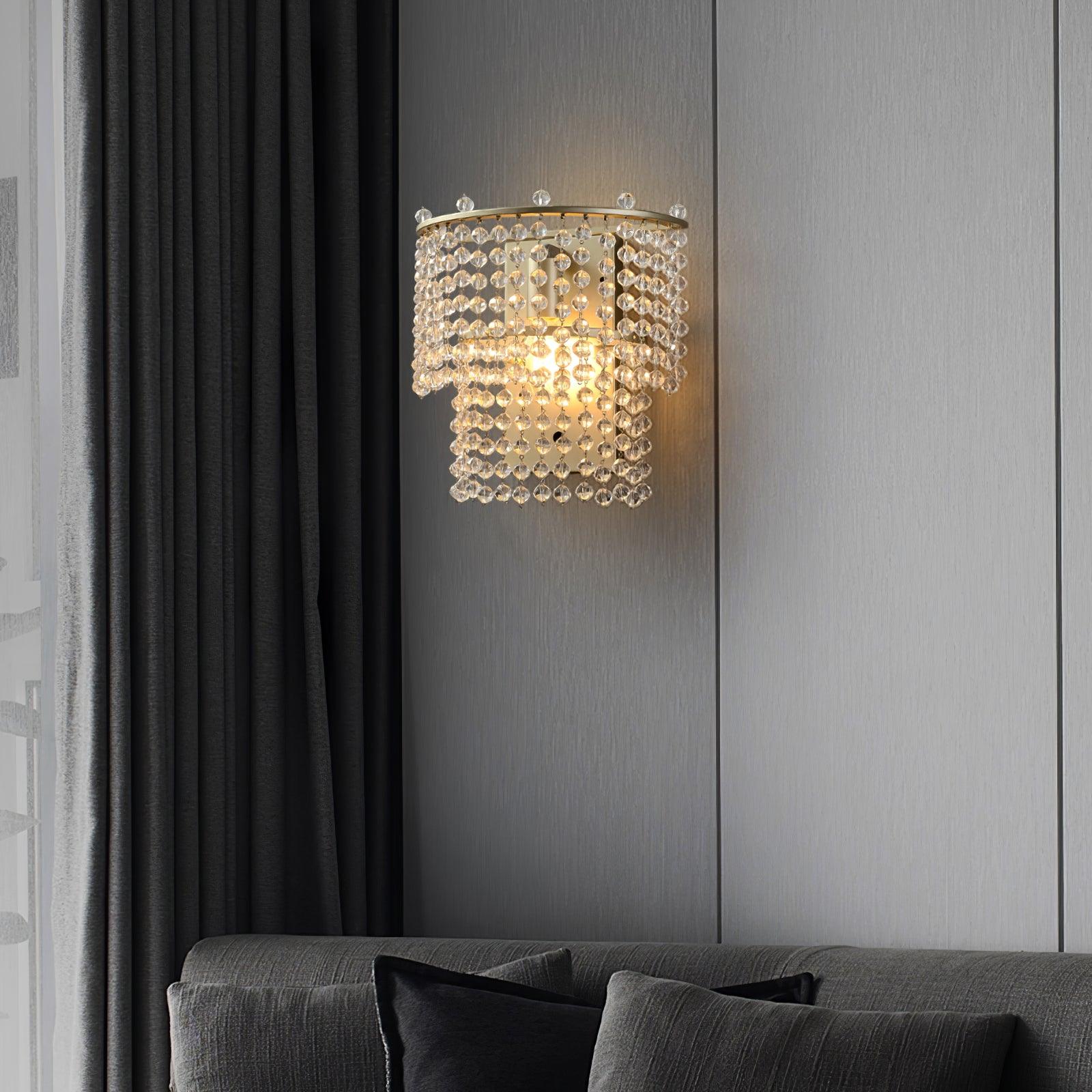 Aurora Crystal Waterfall Wall Light - Letslighting