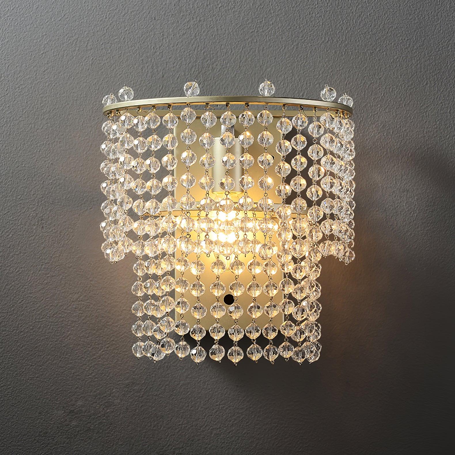 Aurora Crystal Waterfall Wall Light - Letslighting