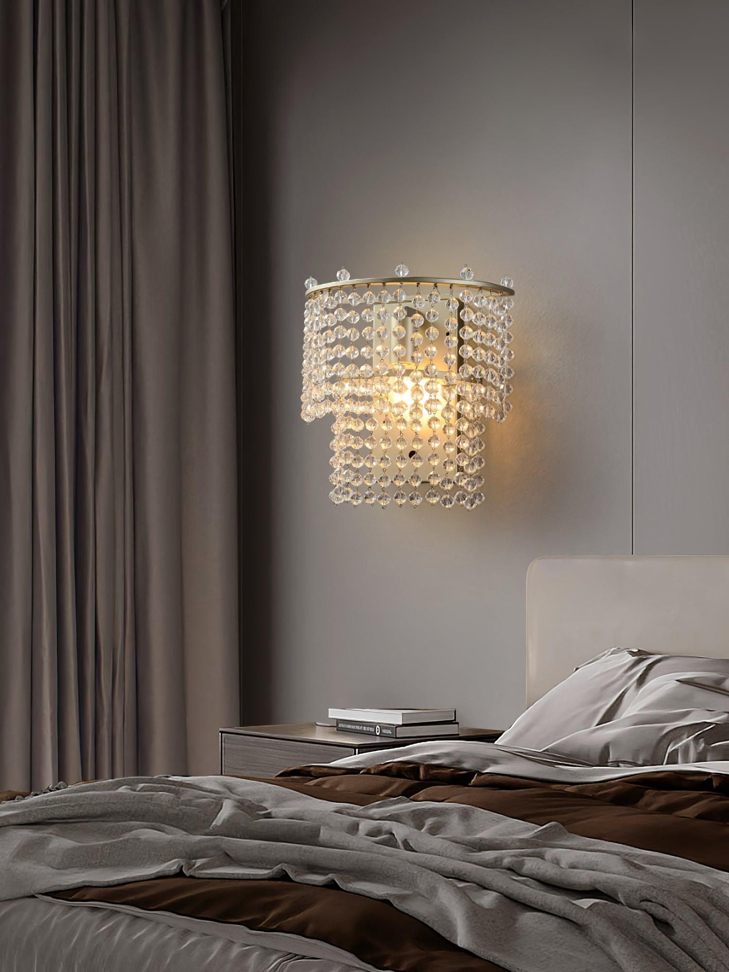 Aurora Crystal Waterfall Wall Light - Letslighting
