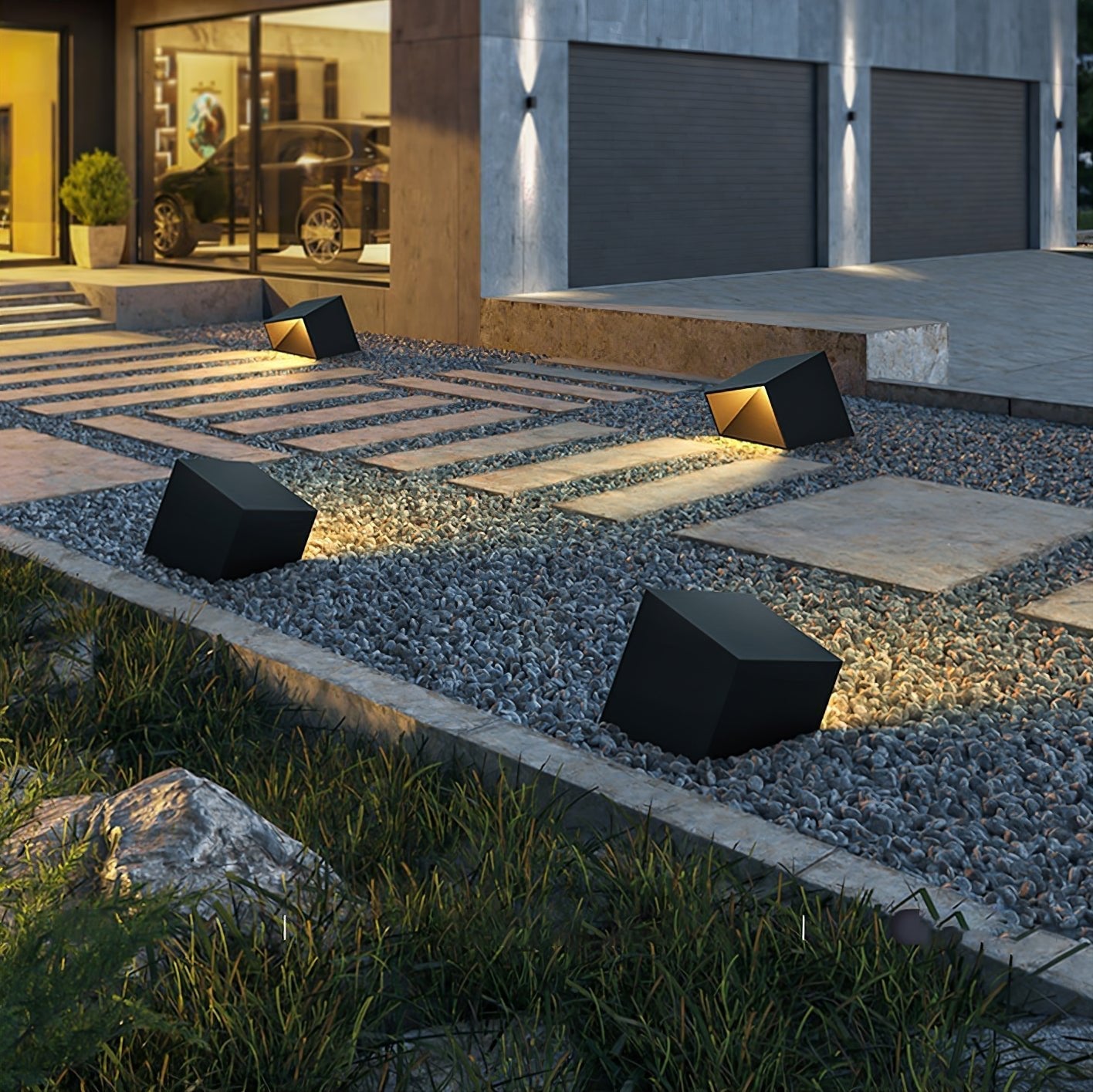 Evsore Unique Cube Garden Solar Outdoor Light - Letslighting