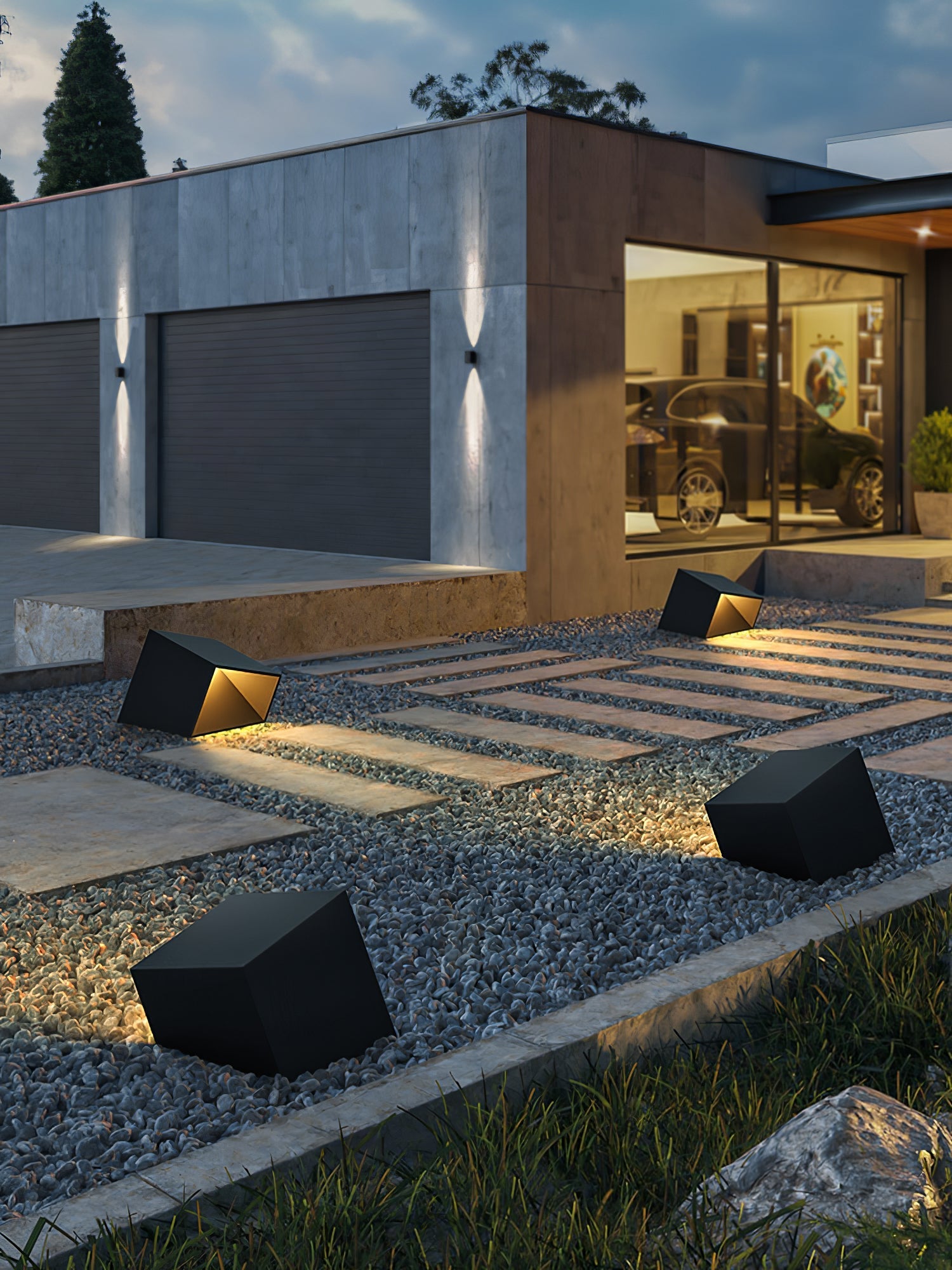 Evsore Unique Cube Garden Solar Outdoor Light - Letslighting