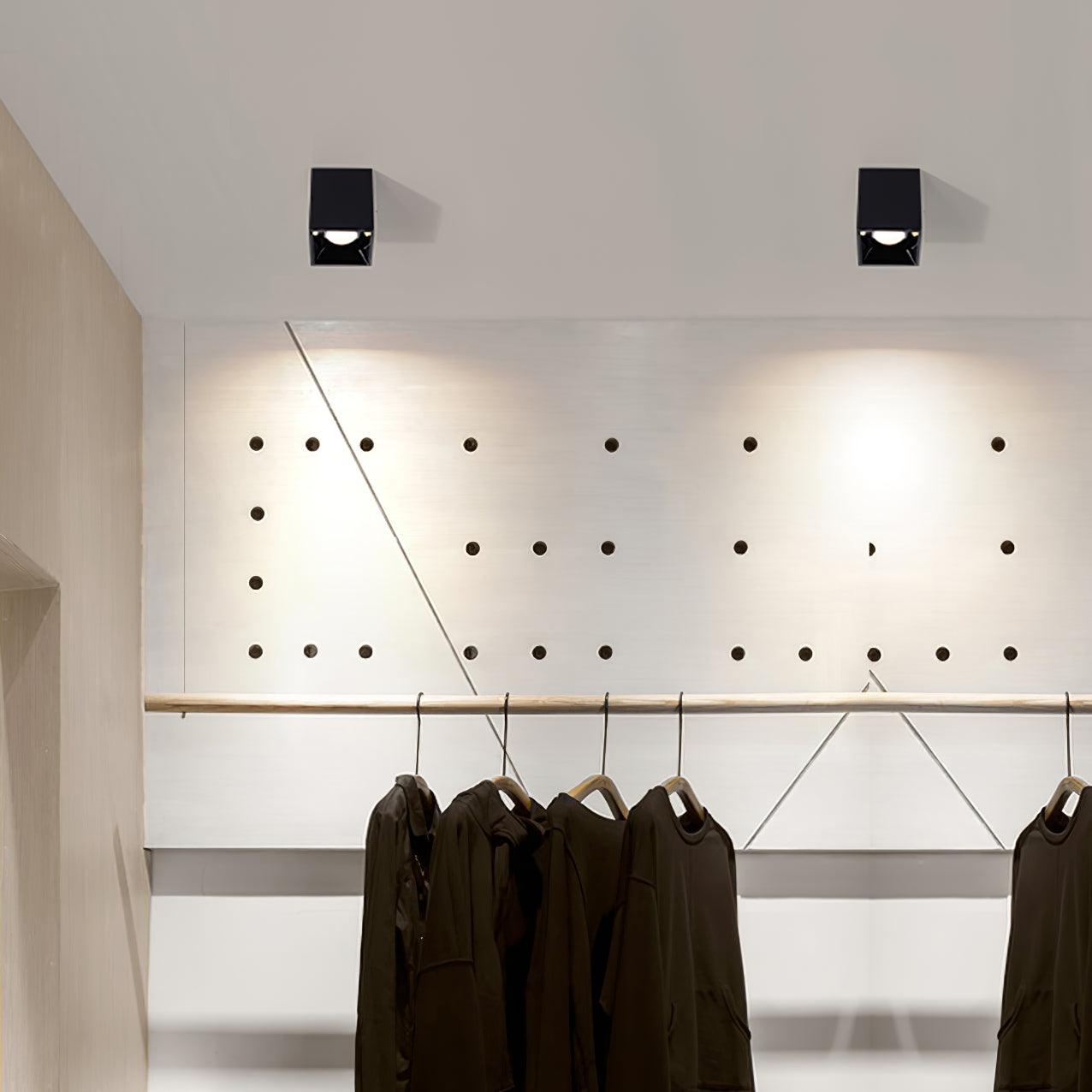 Lustra Ceiling Light Cube Square Black Spotlight - Letslighting