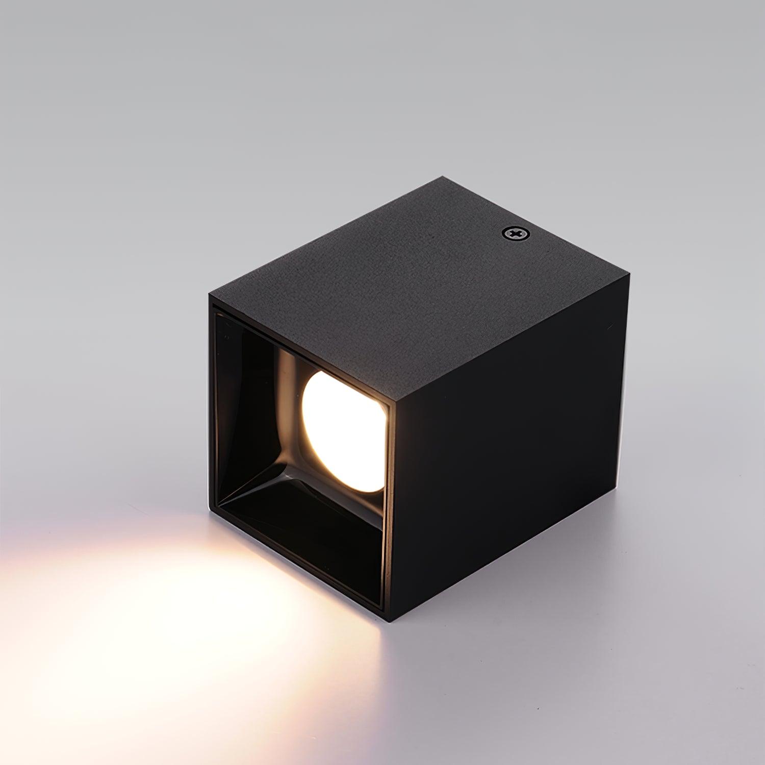 Lustra Ceiling Light Cube Square Black Spotlight - Letslighting