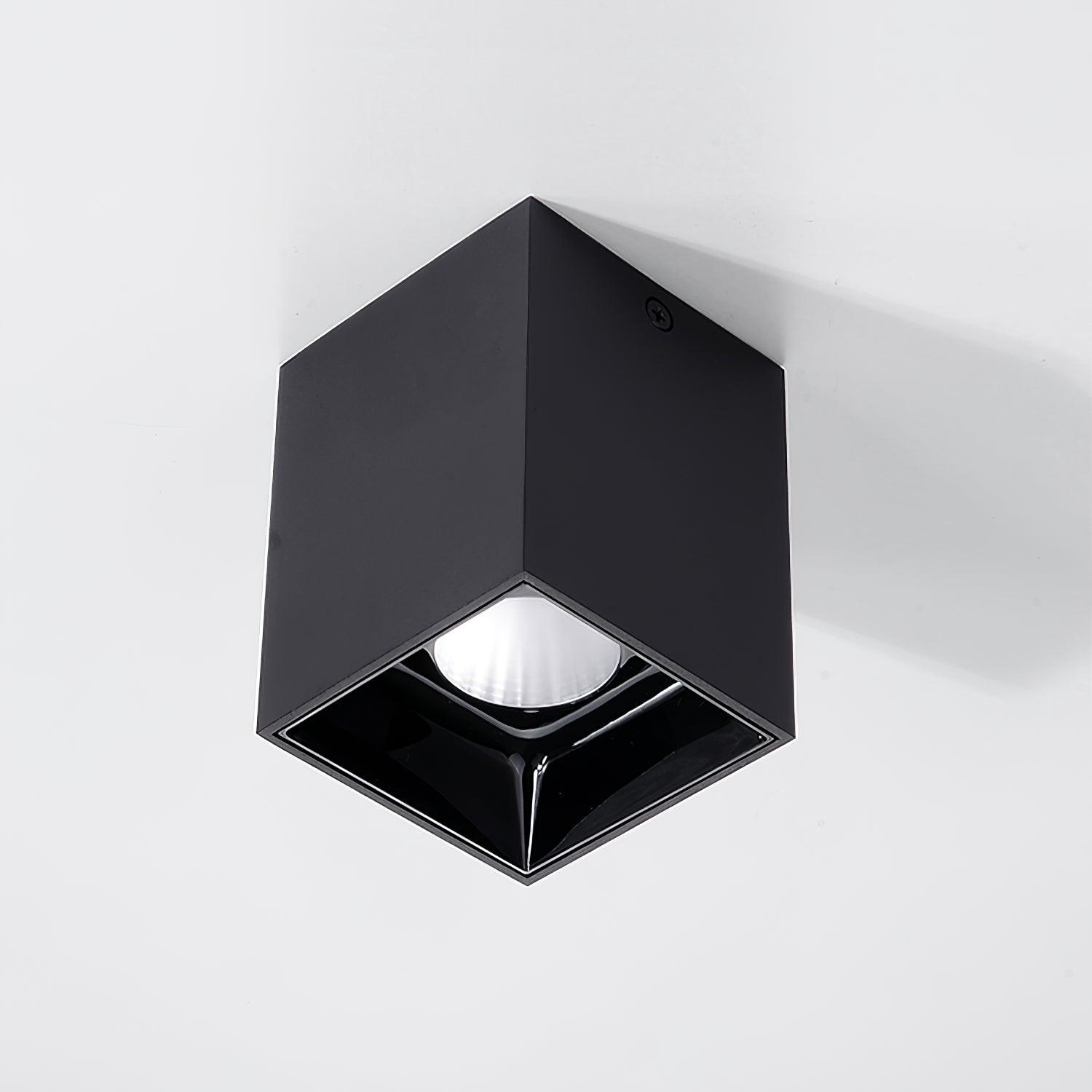 Lustra Ceiling Light Cube Square Black Spotlight - Letslighting