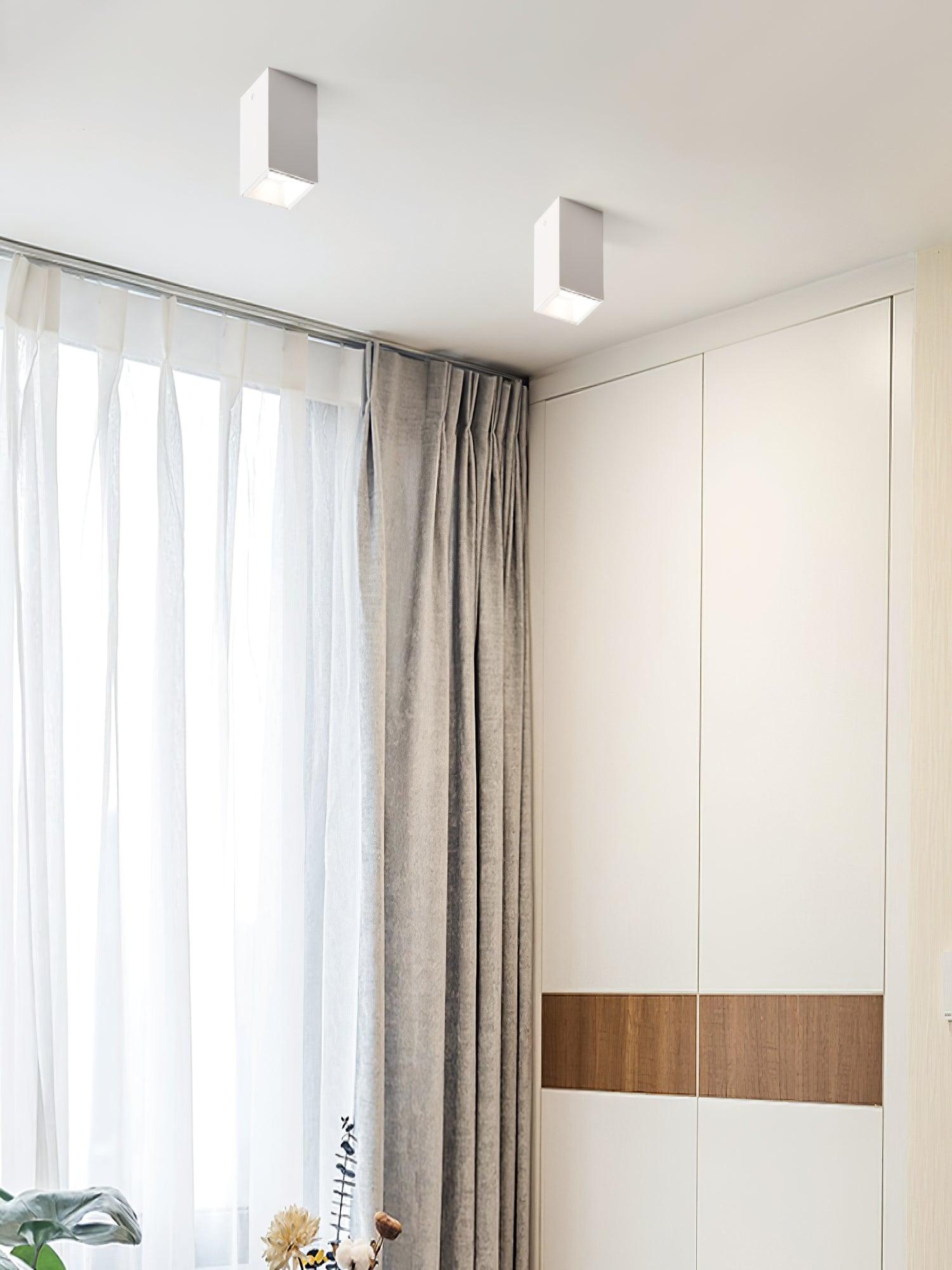 Lustra Ceiling Light Cube Square Black Spotlight - Letslighting