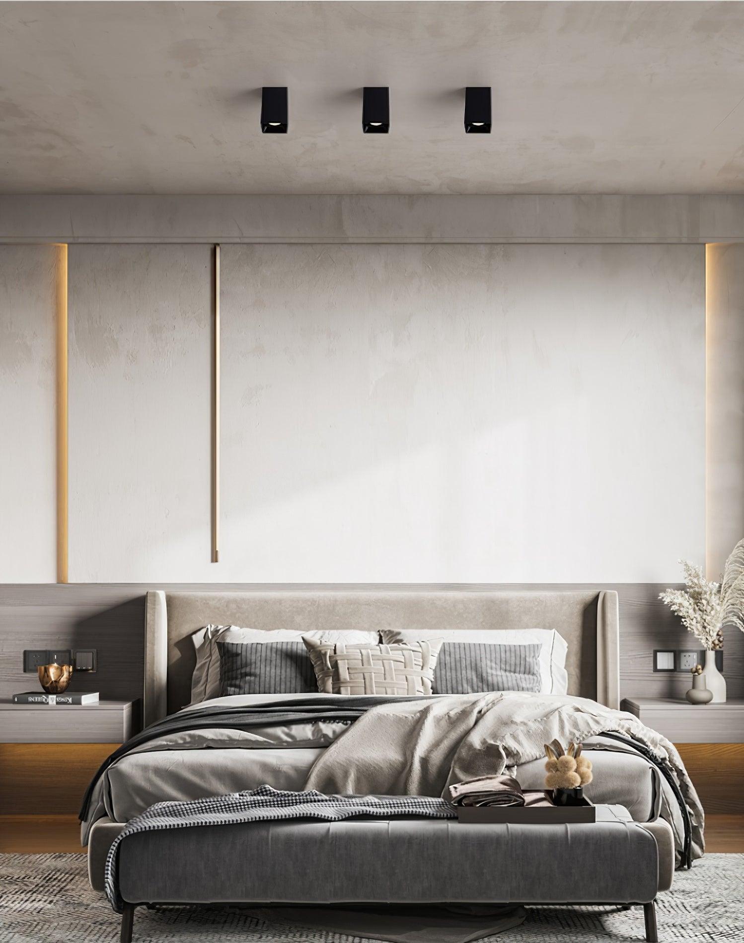 Lustra Ceiling Light Cube Square Black Spotlight - Letslighting