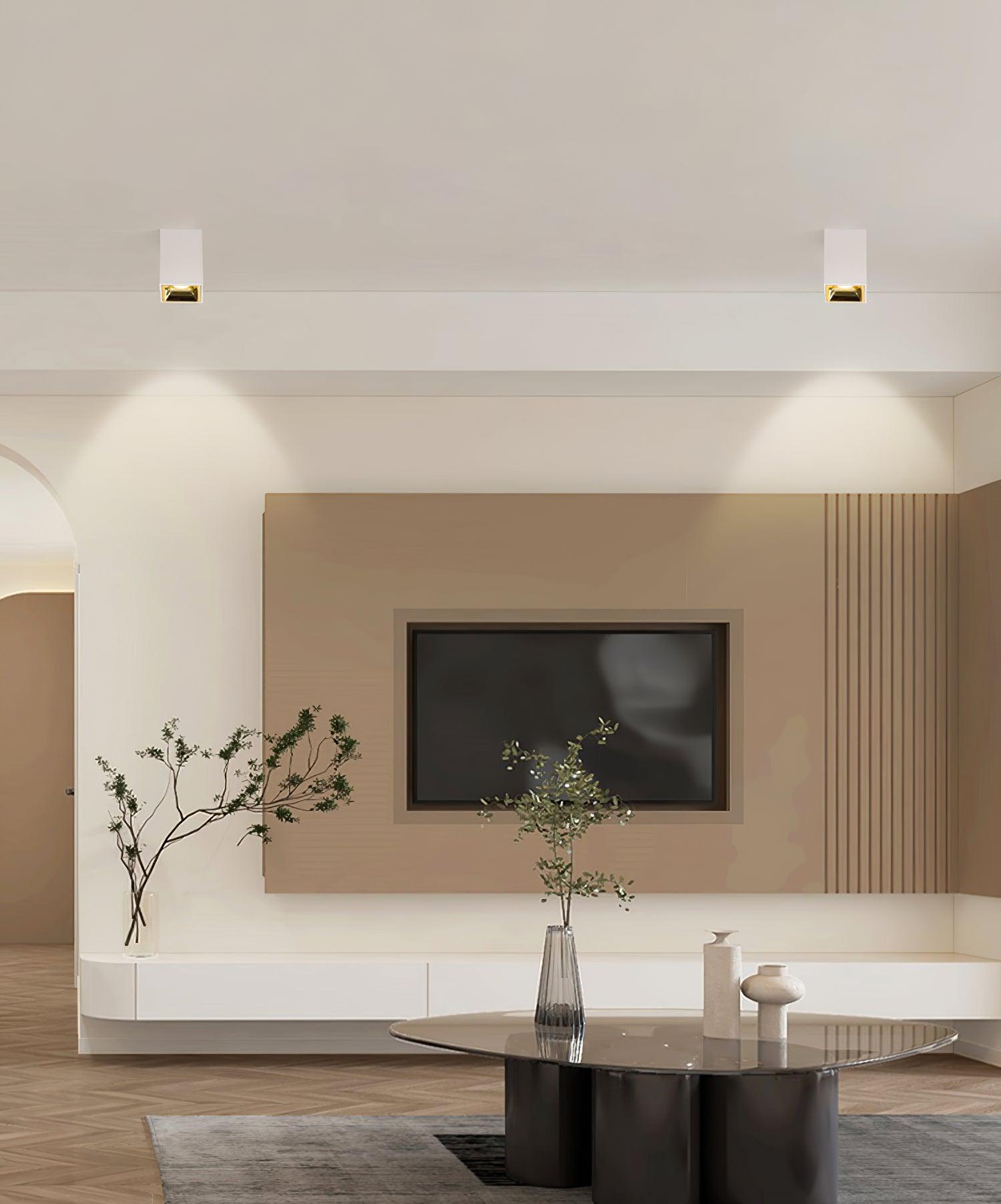 Lustra Ceiling Light Cube Square Black Spotlight - Letslighting