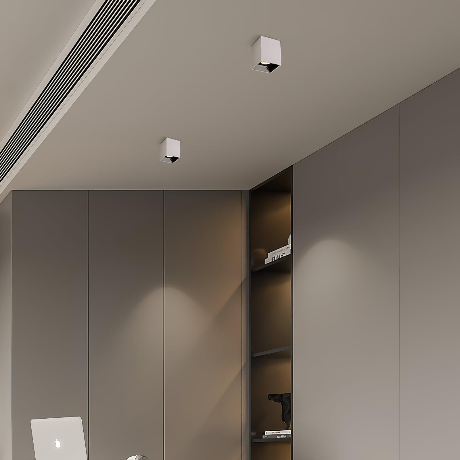 Lustra Ceiling Light Cube Square Black Spotlight - Letslighting