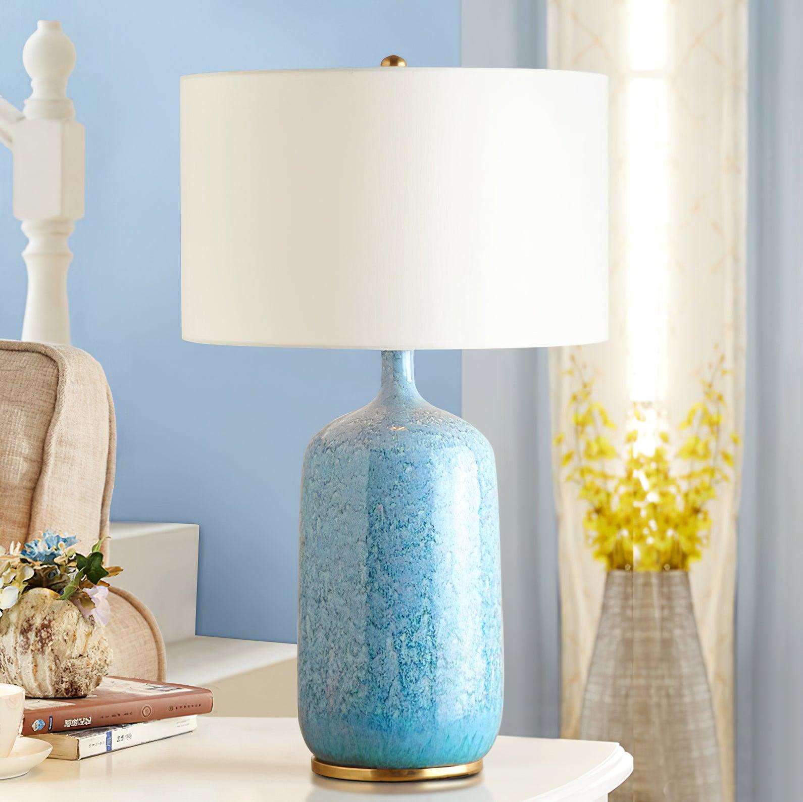 Vintare Fabric Ceramics Table Lamp - Letslighting