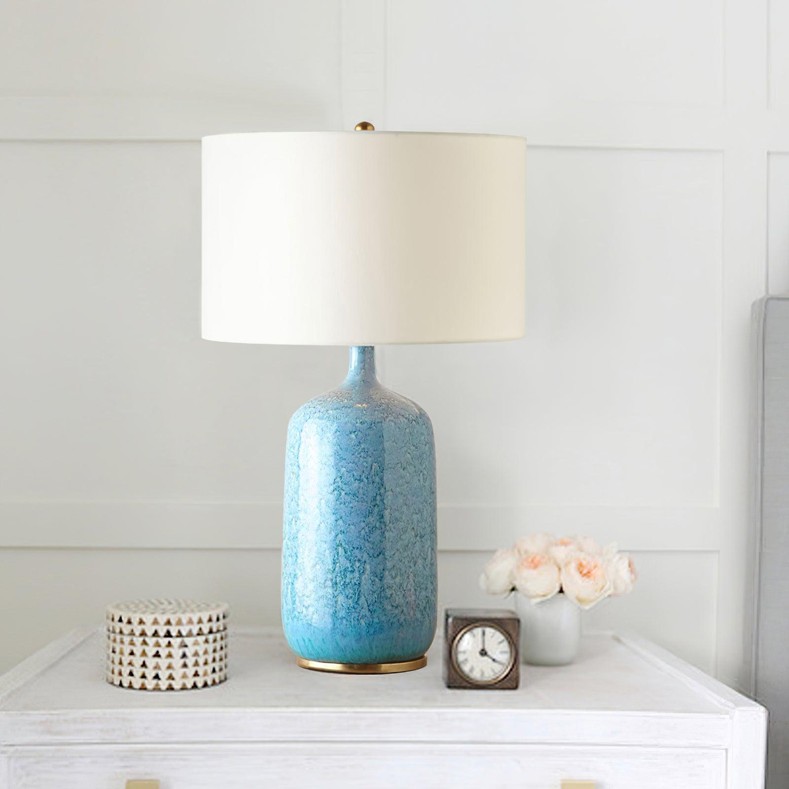 Vintare Fabric Ceramics Table Lamp - Letslighting