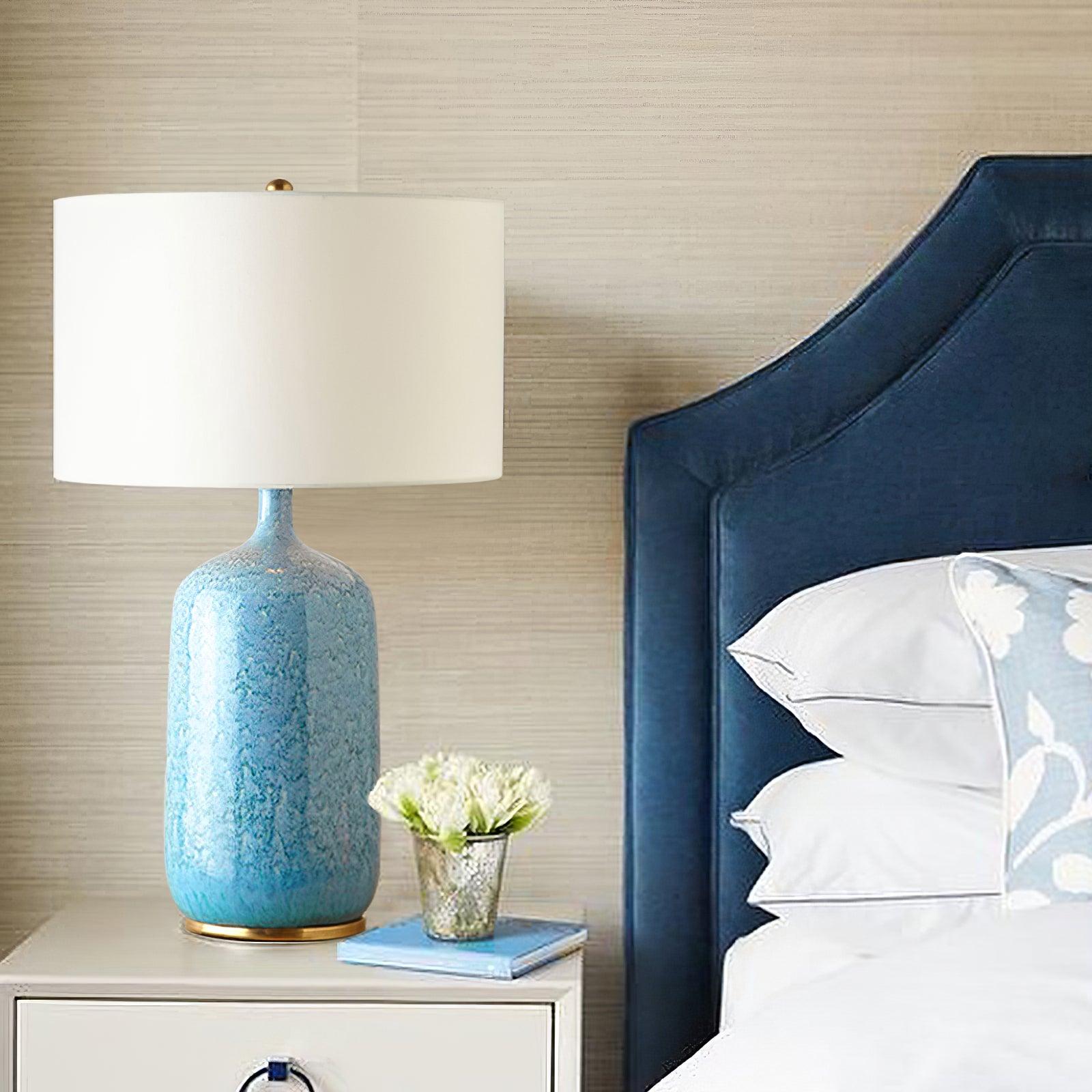 Vintare Fabric Ceramics Table Lamp - Letslighting