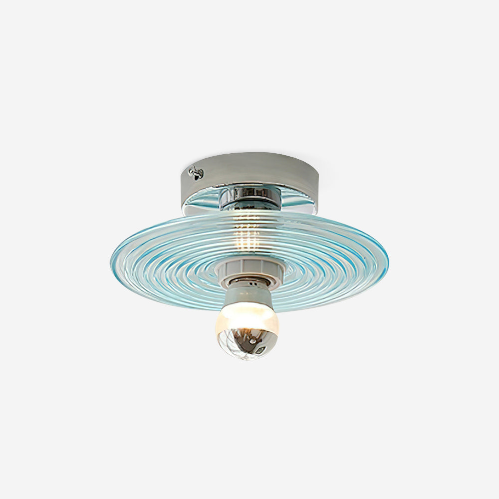 Curios Ceiling Light Spiral Glass Chrome Base - Letslighting