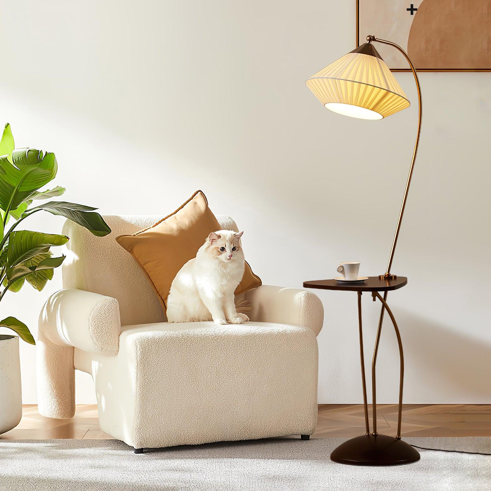 Elvio Fabric Vintage Floor Lamp - Letslighting