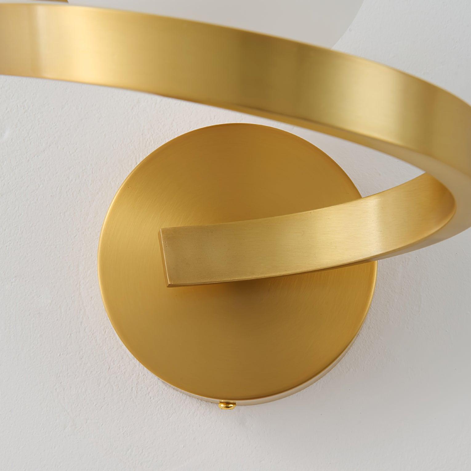 Curved Wall Lamp Brass Spiral - Letslighting