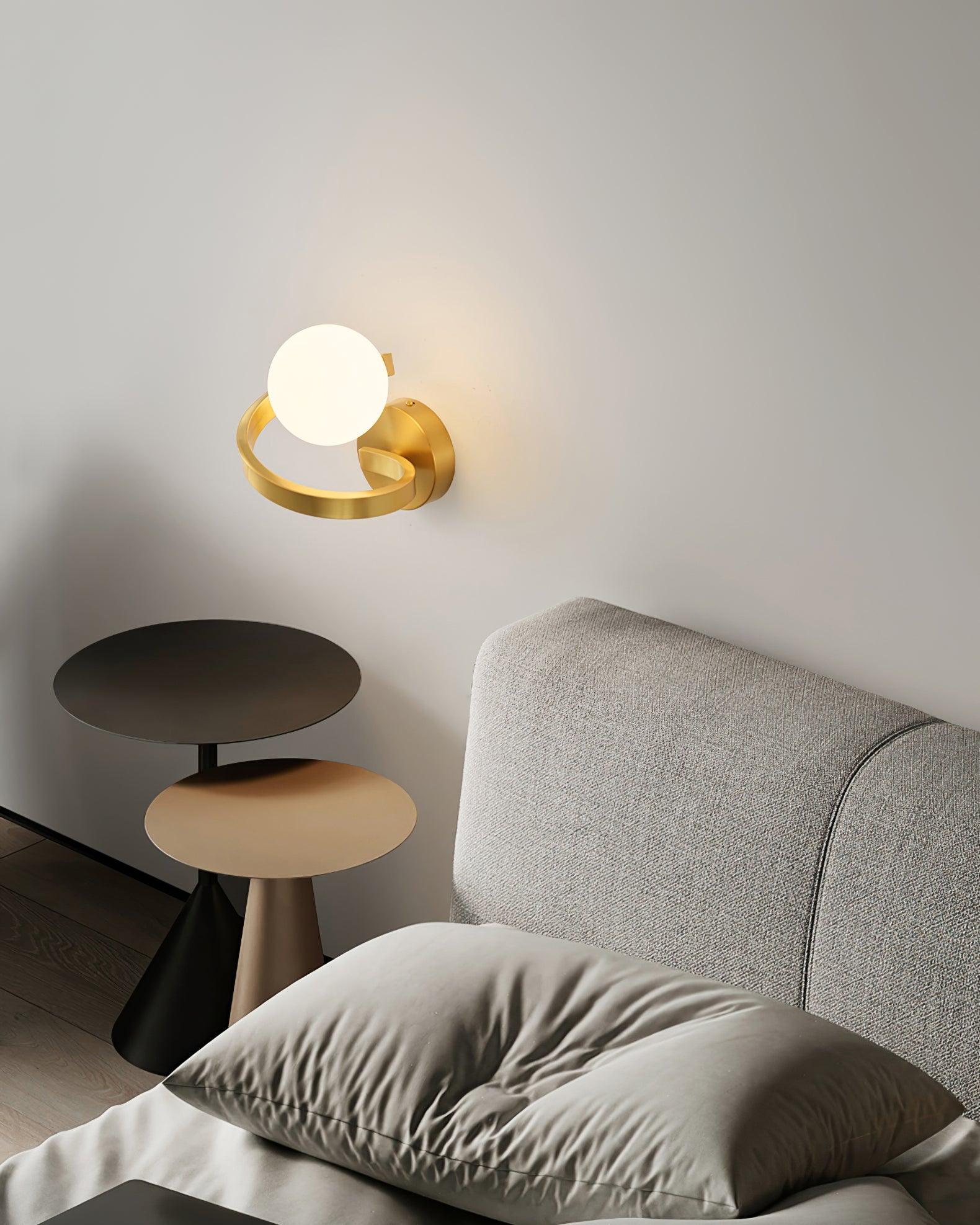 Curved Wall Lamp Brass Spiral - Letslighting
