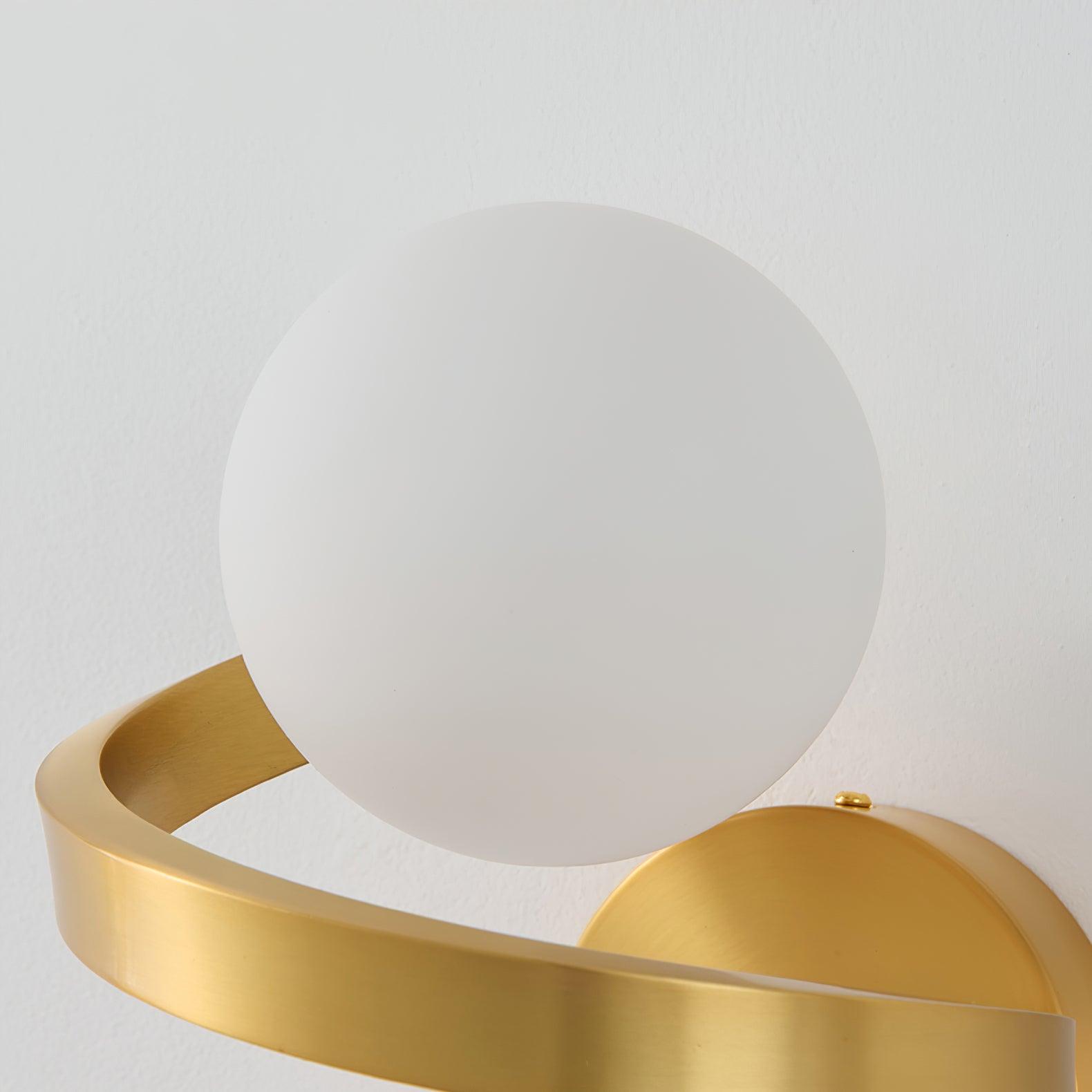 Curved Wall Lamp Brass Spiral - Letslighting