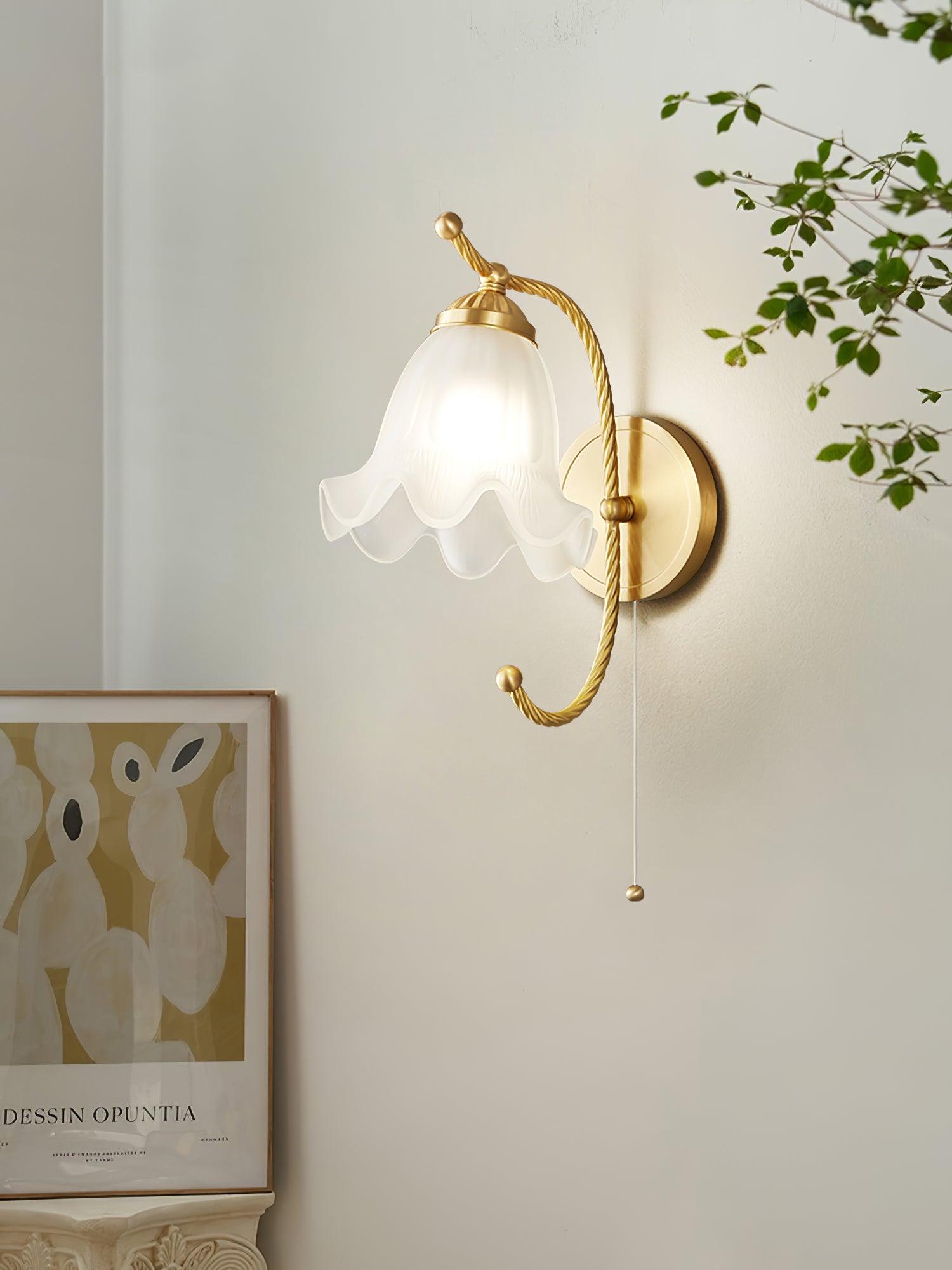 Lustra Wall Sconce Brass Gooseneck Glass - Letslighting