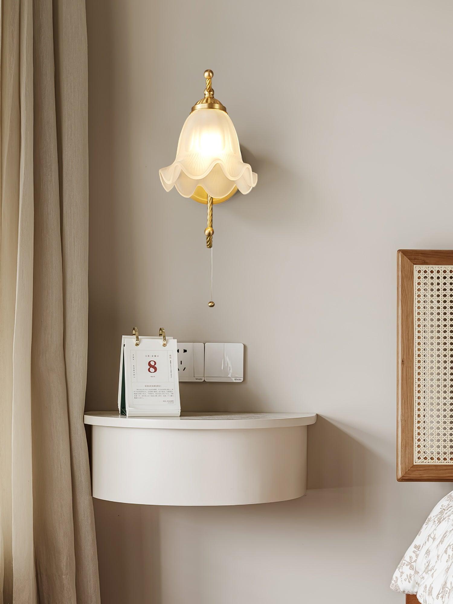 Lustra Wall Sconce Brass Gooseneck Glass - Letslighting