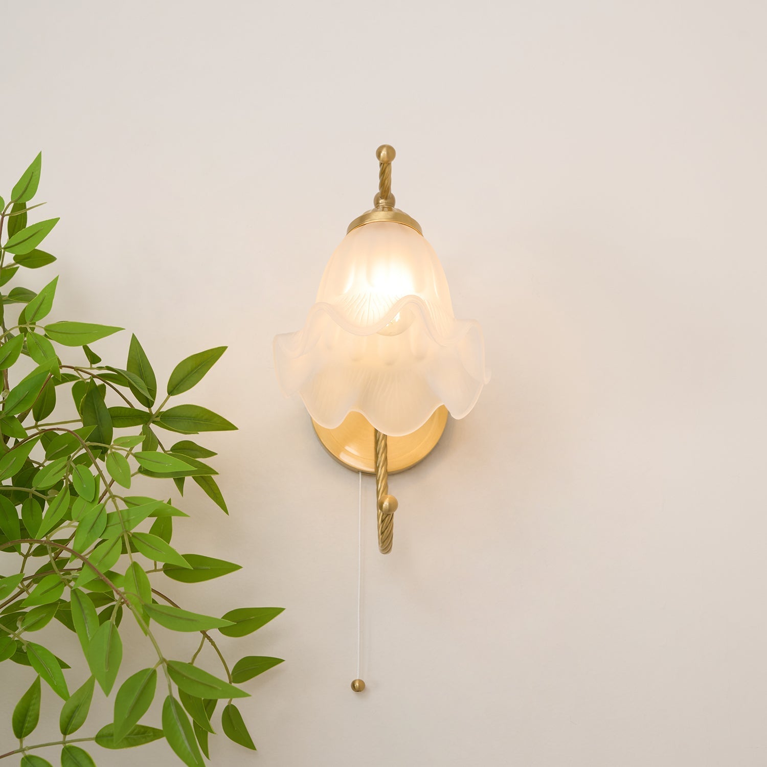 Lustra Wall Sconce Brass Gooseneck Glass - Letslighting