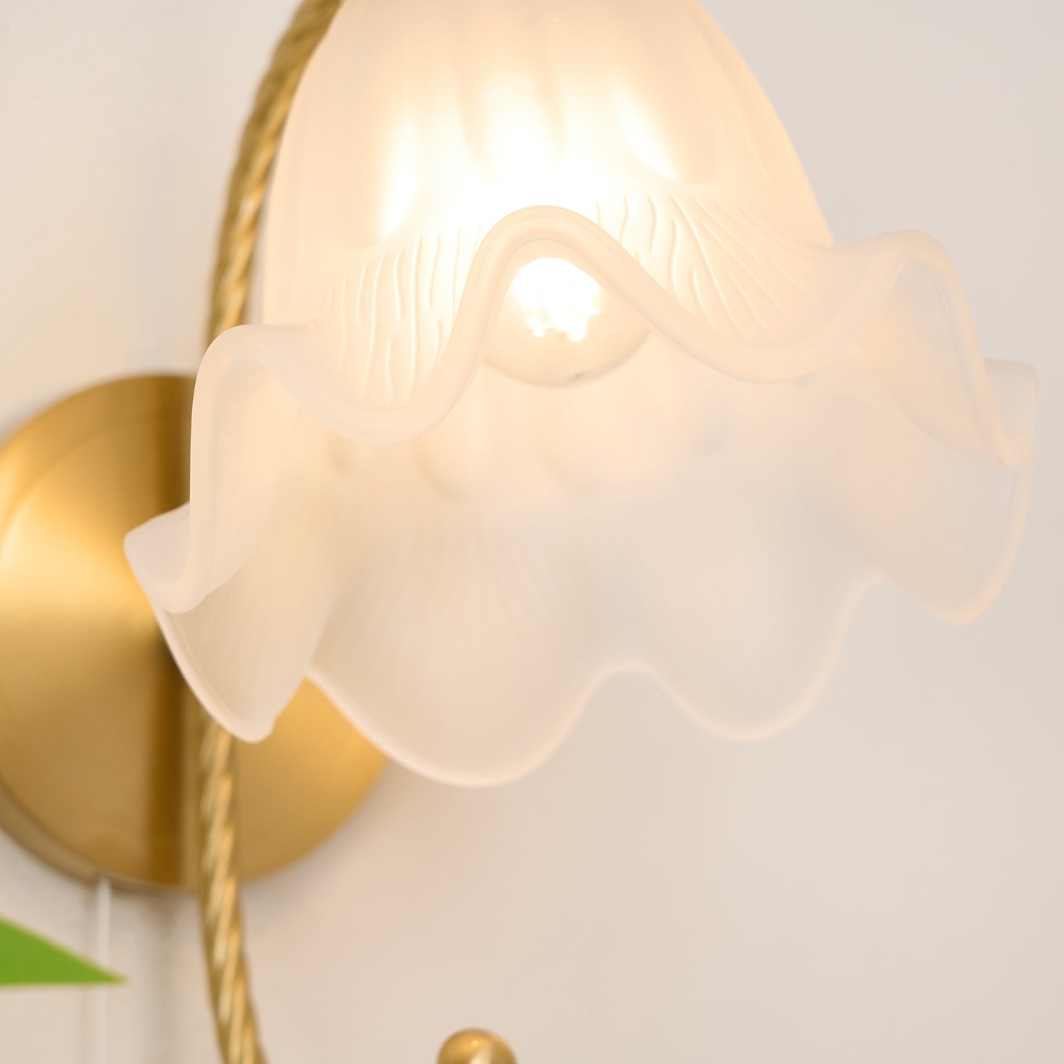 Lustra Wall Sconce Brass Gooseneck Glass - Letslighting
