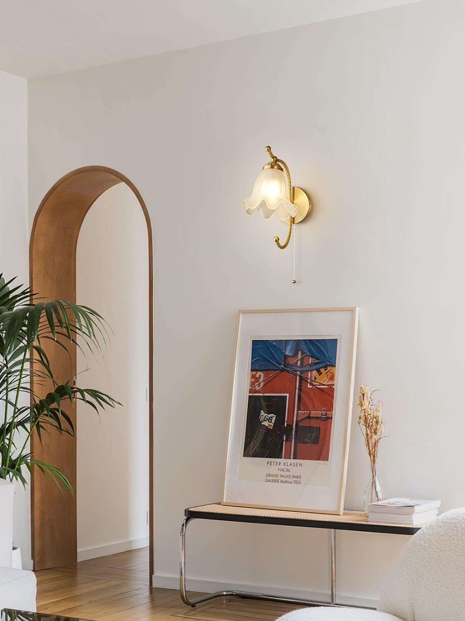 Lustra Wall Sconce Brass Gooseneck Glass - Letslighting