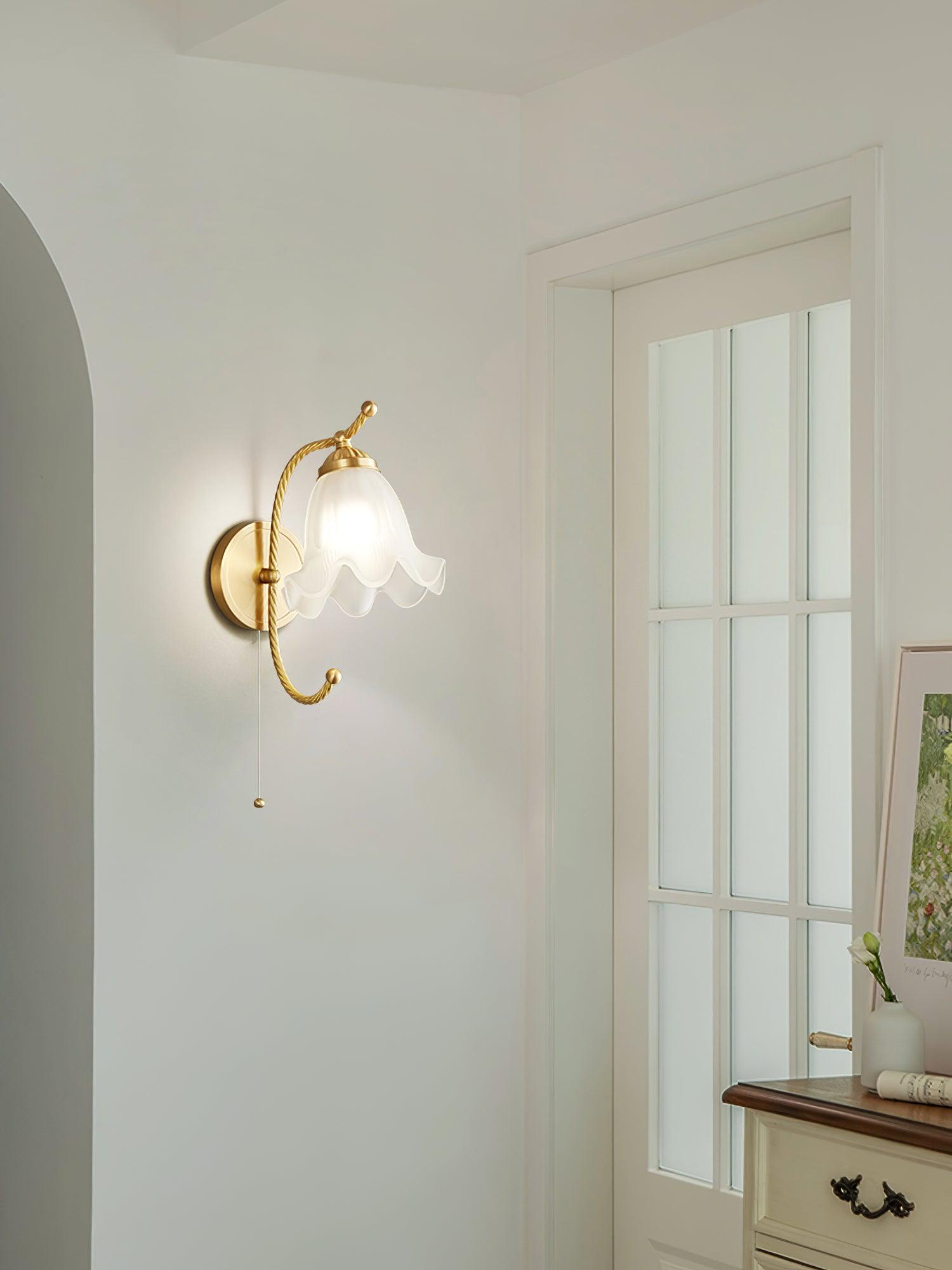 Lustra Wall Sconce Brass Gooseneck Glass - Letslighting