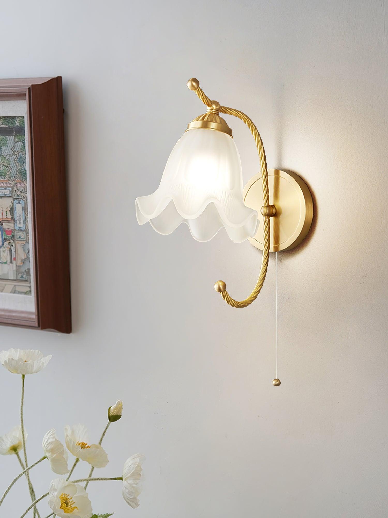 Lustra Wall Sconce Brass Gooseneck Glass - Letslighting