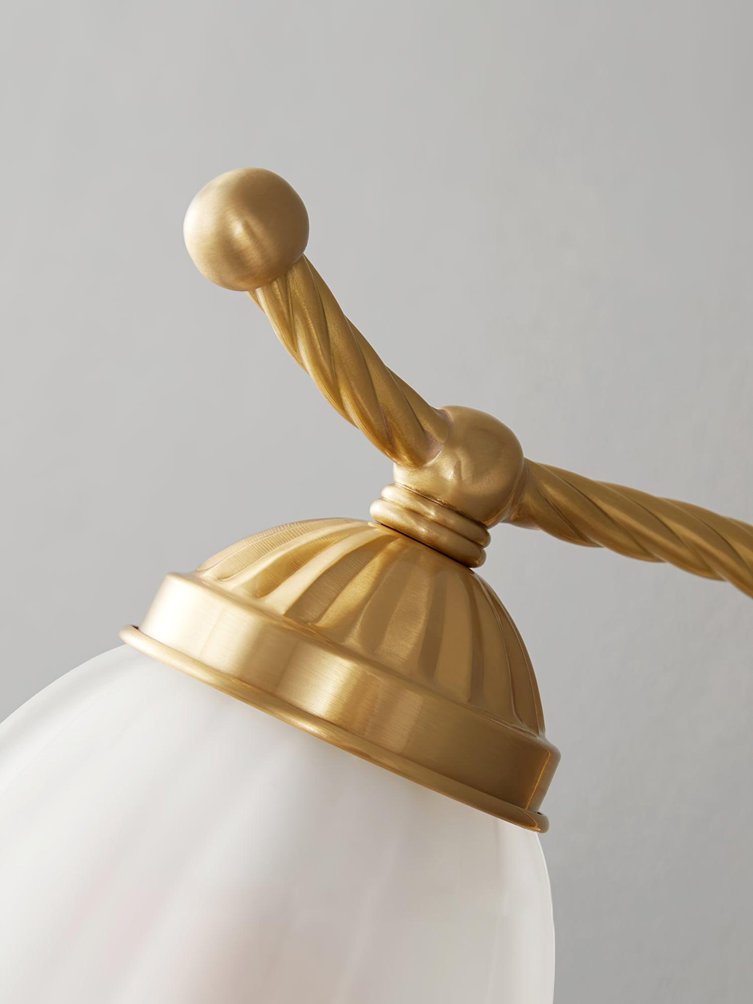 Lustra Wall Sconce Brass Gooseneck Glass - Letslighting