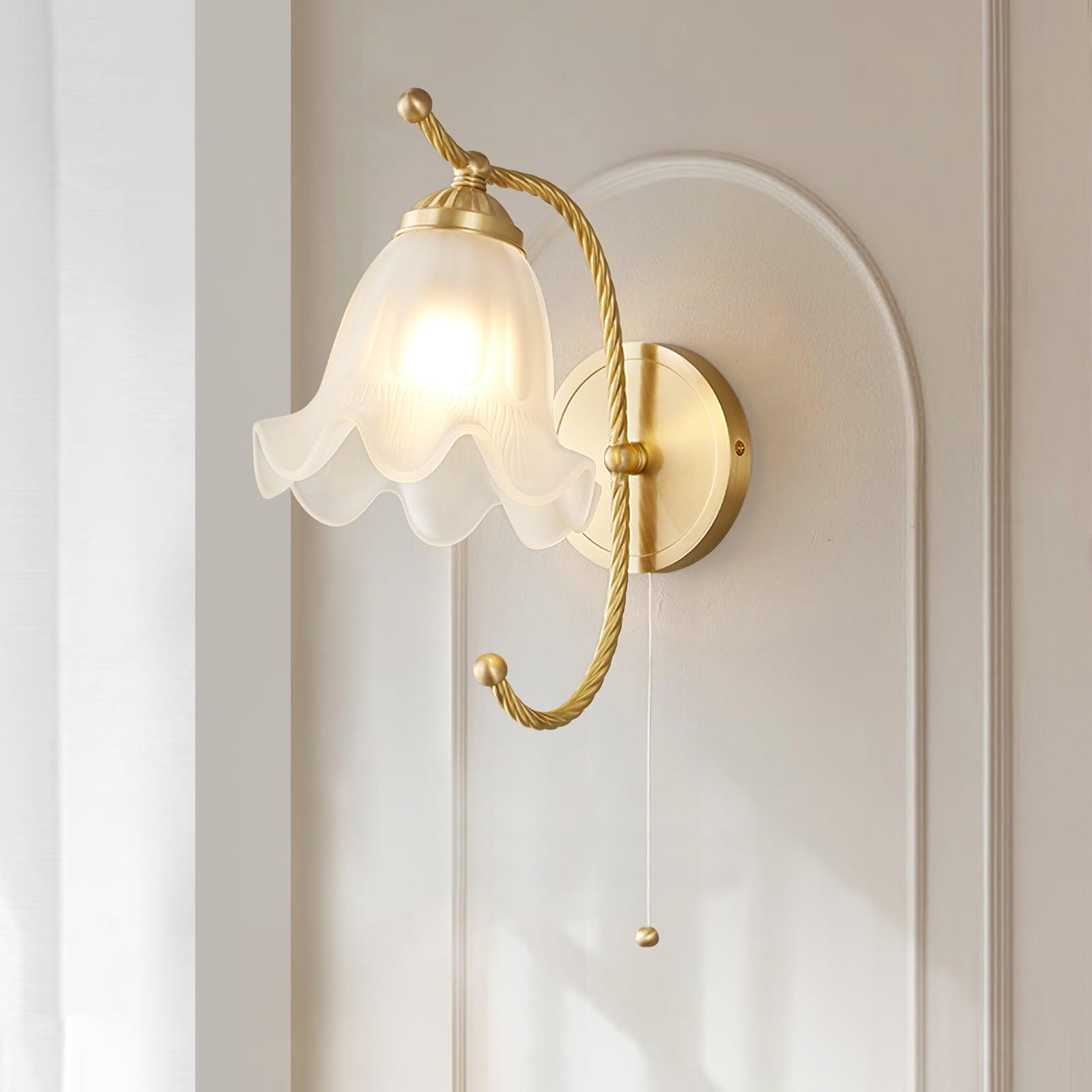 Lustra Wall Sconce Brass Gooseneck Glass - Letslighting