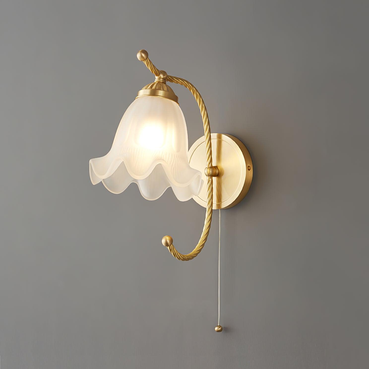 Lustra Wall Sconce Brass Gooseneck Glass - Letslighting