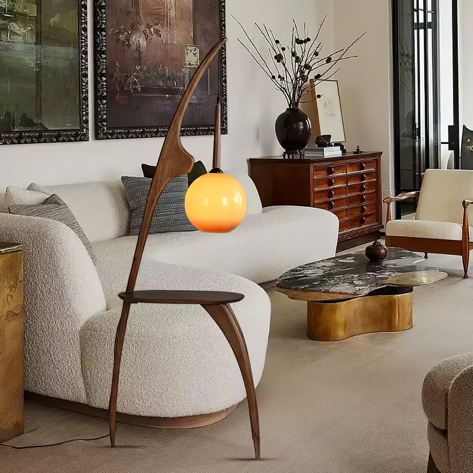 Lustra Curved Mantis Arm Floor Lamp - Letslighting
