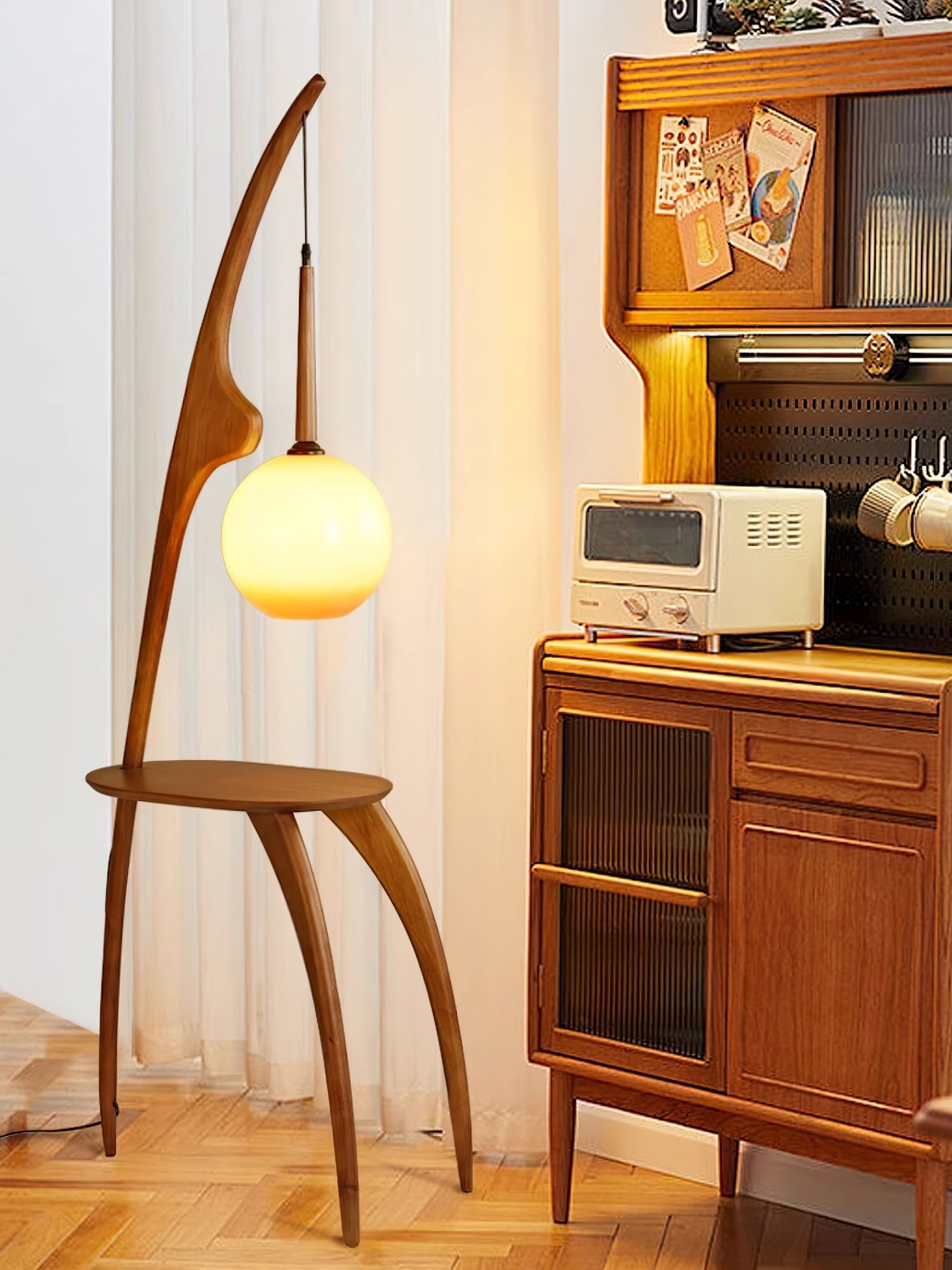 Lustra Curved Mantis Arm Floor Lamp - Letslighting