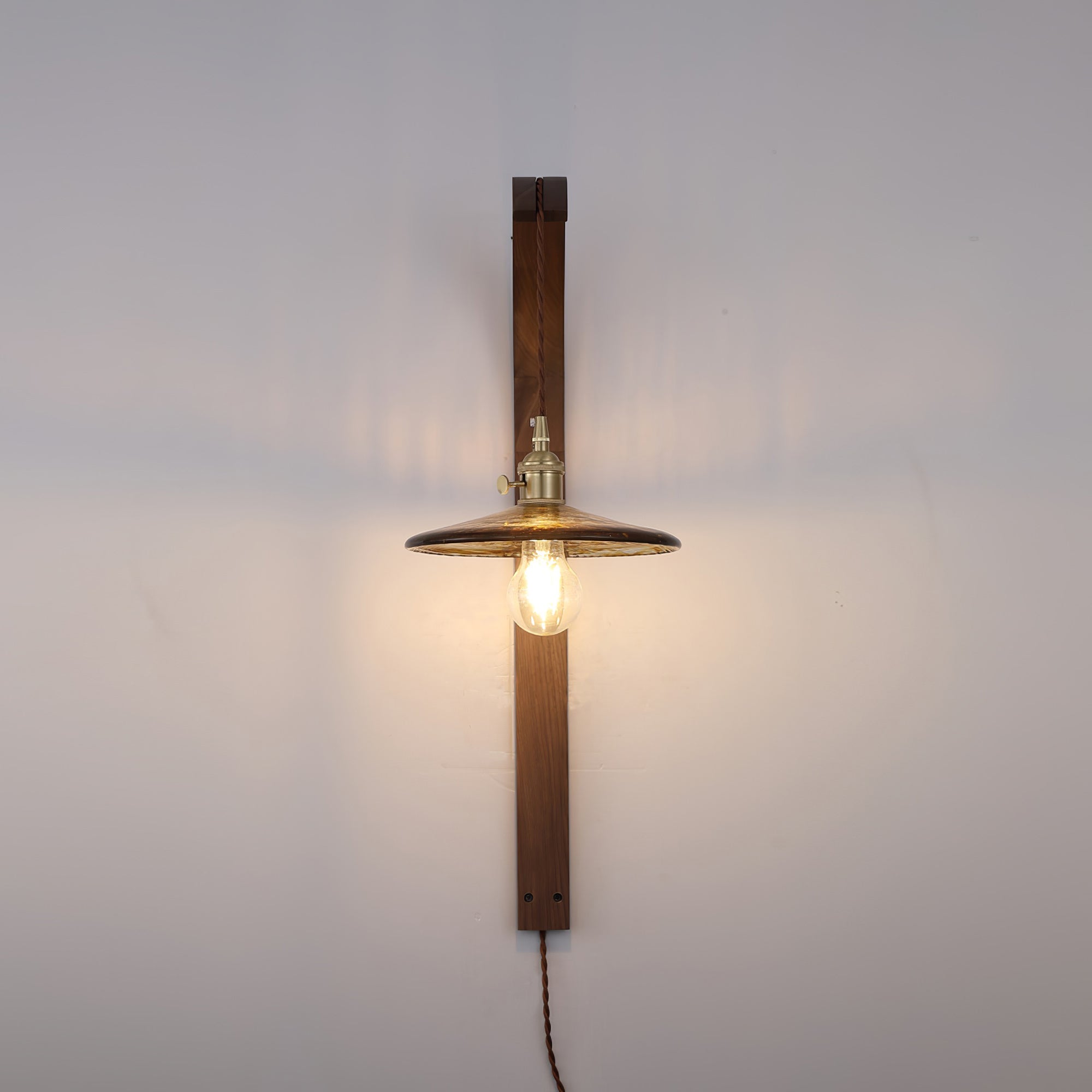 Dapple Modern Minimalist Walnut Ceramic Wall Light - Letslighting