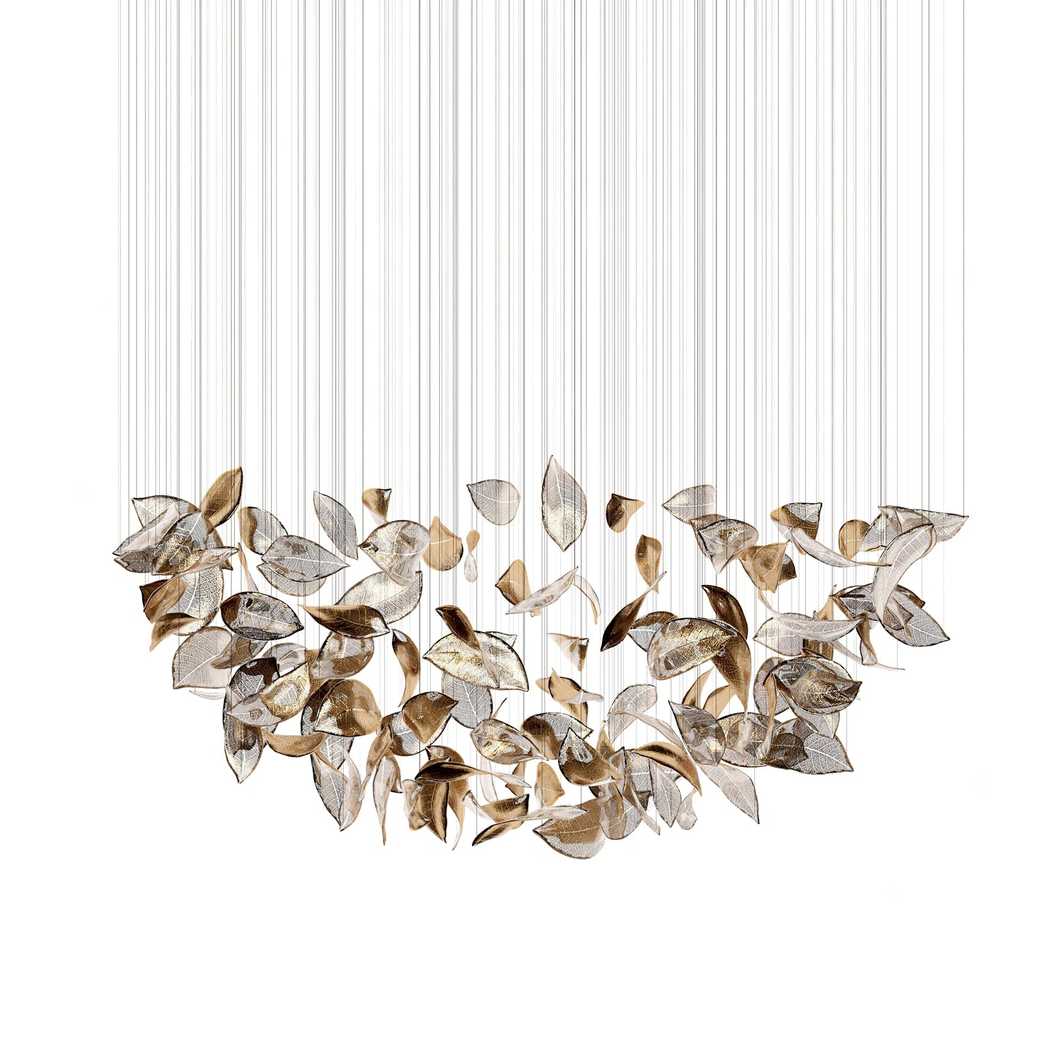 Cesilila Iridescent Leaf Pendant Light Chandelier - Letslighting