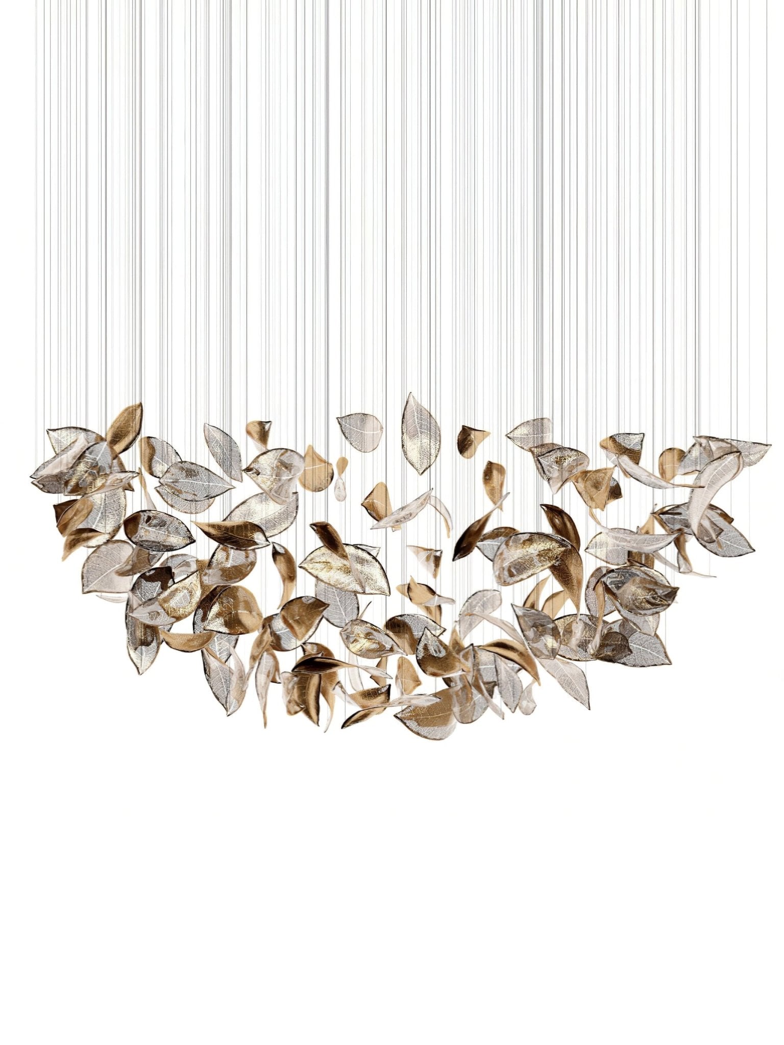 Cesilila Iridescent Leaf Pendant Light Chandelier - Letslighting