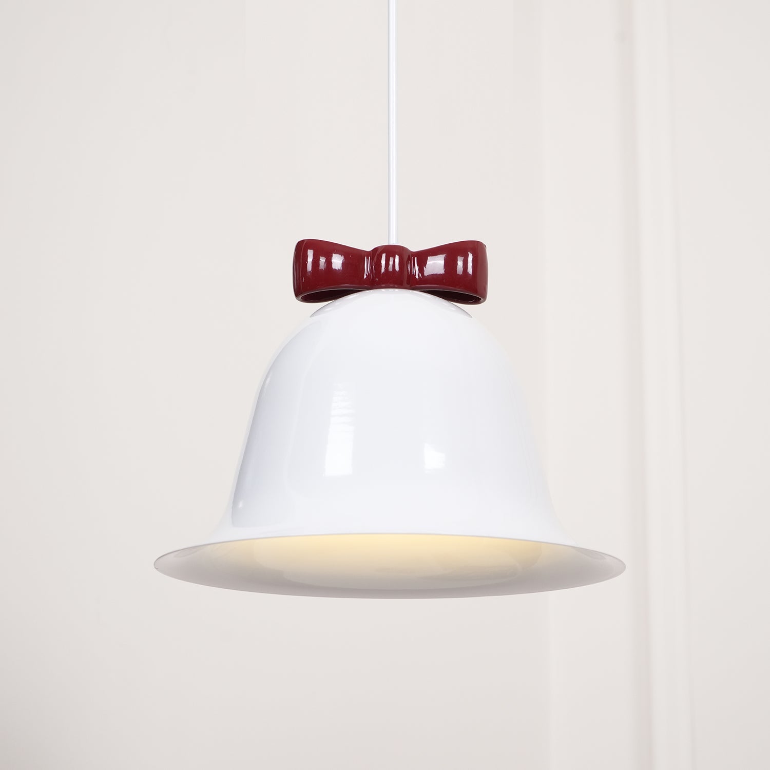 Cute Bells Pendant Lamp Glass Bow Dainty - Letslighting