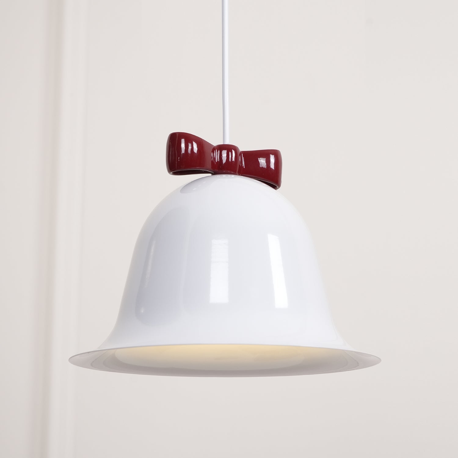 Cute Bells Pendant Lamp Glass Bow Dainty - Letslighting