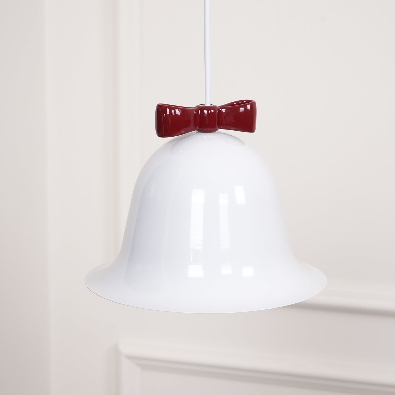 Cute Bells Pendant Lamp Glass Bow Dainty - Letslighting