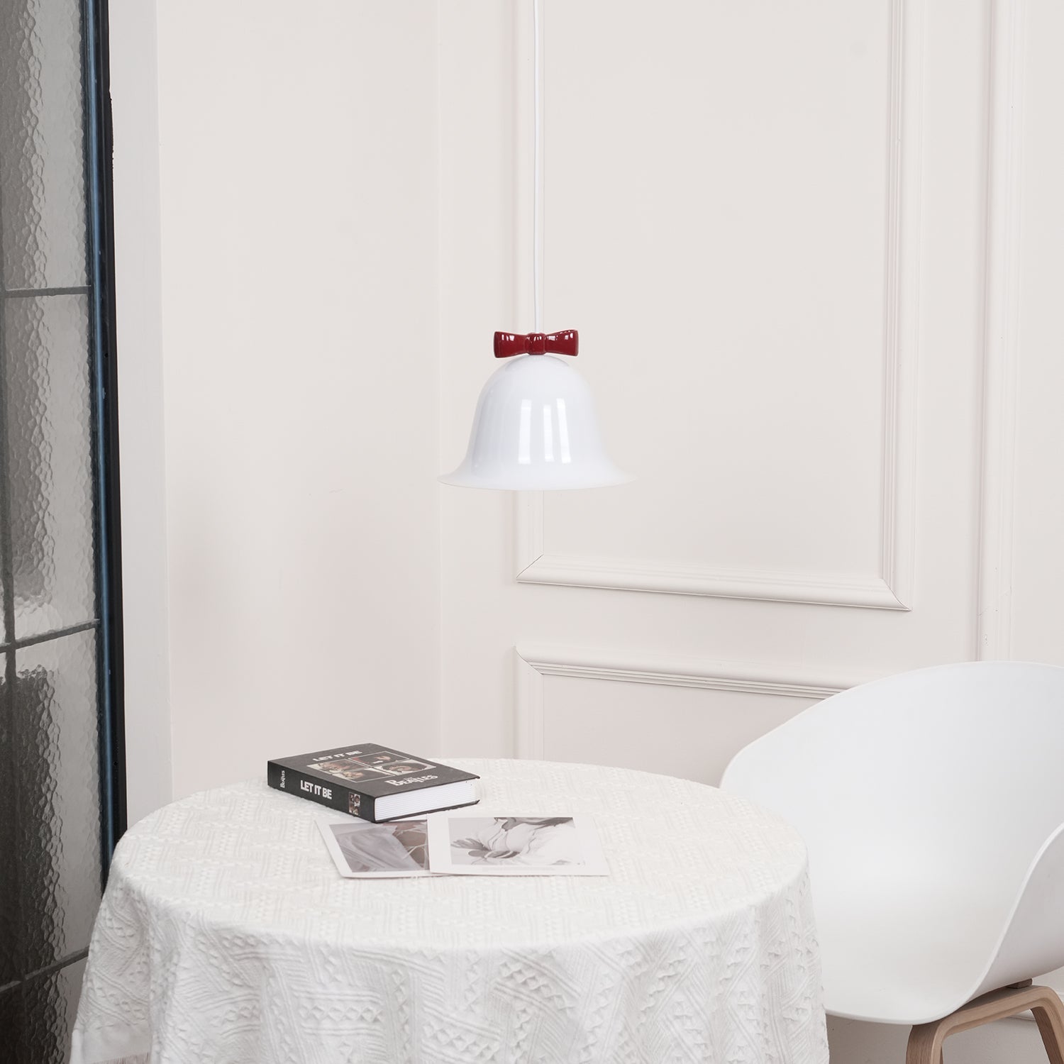 Cute Bells Pendant Lamp Glass Bow Dainty - Letslighting
