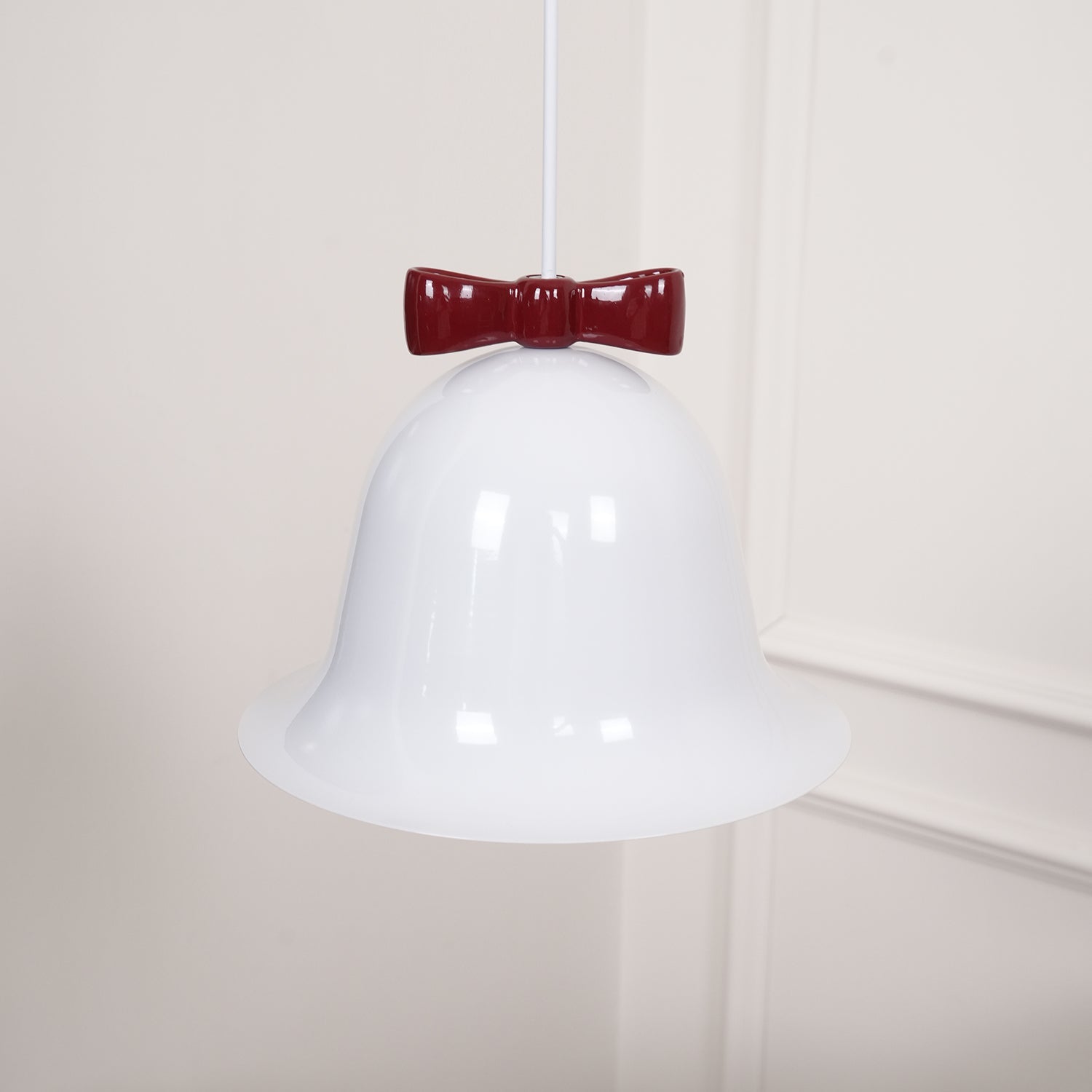 Cute Bells Pendant Lamp Glass Bow Dainty - Letslighting