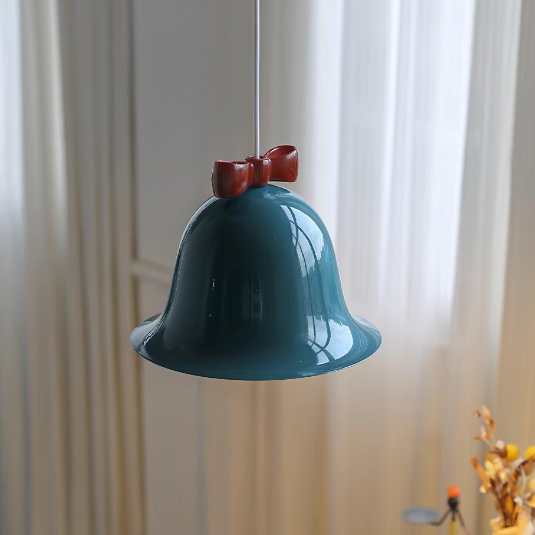 Cute Bells Pendant Lamp Glass Bow Dainty - Letslighting