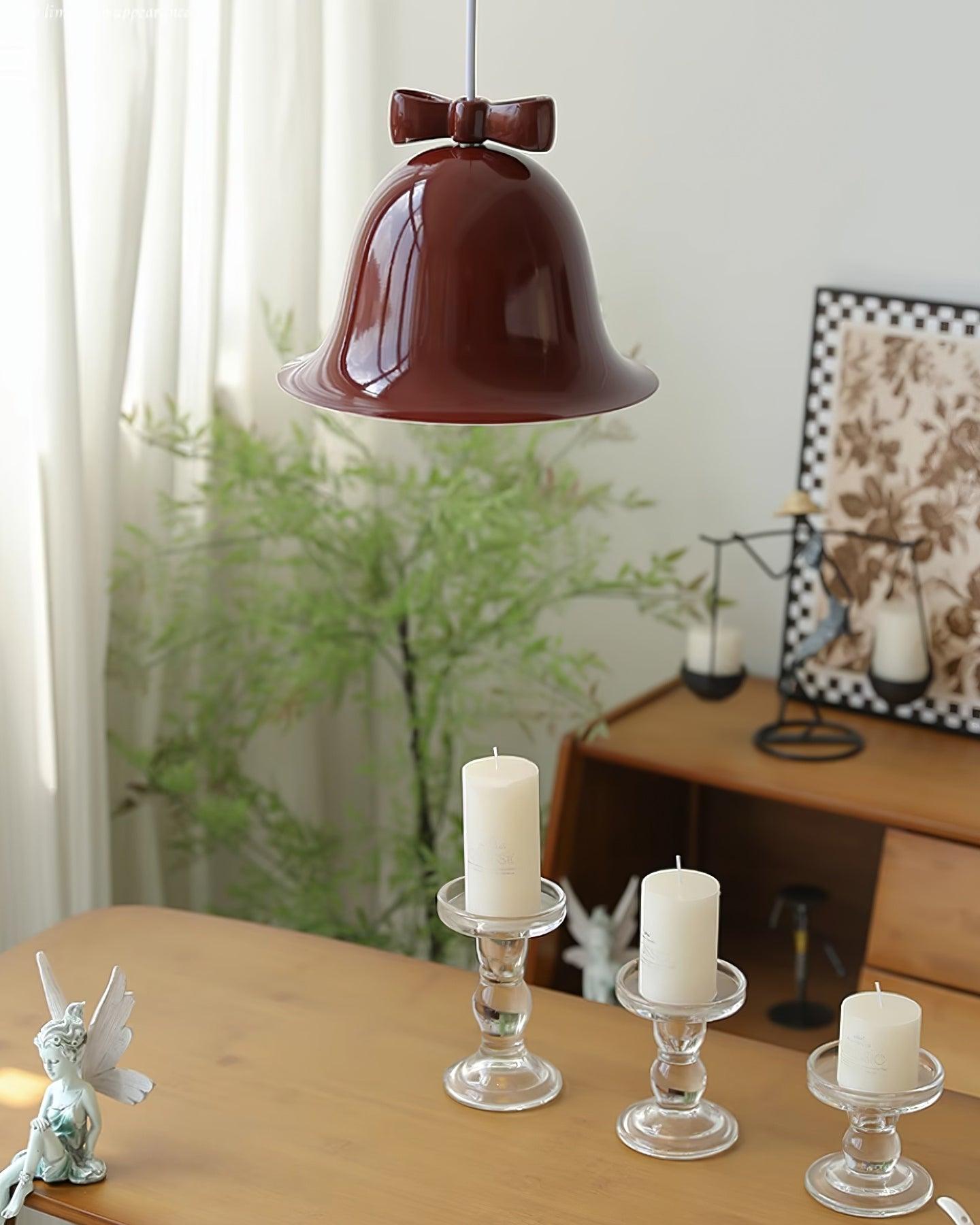 Cute Bells Pendant Lamp Glass Bow Dainty - Letslighting