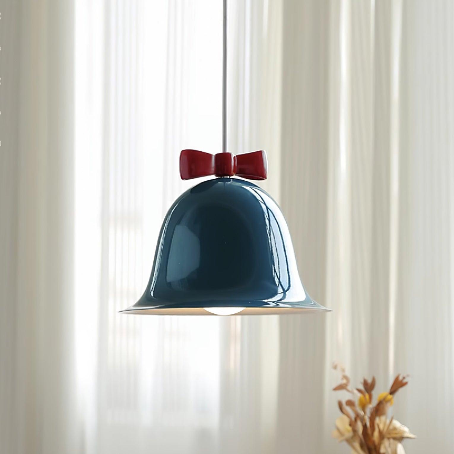 Cute Bells Pendant Lamp Glass Bow Dainty - Letslighting